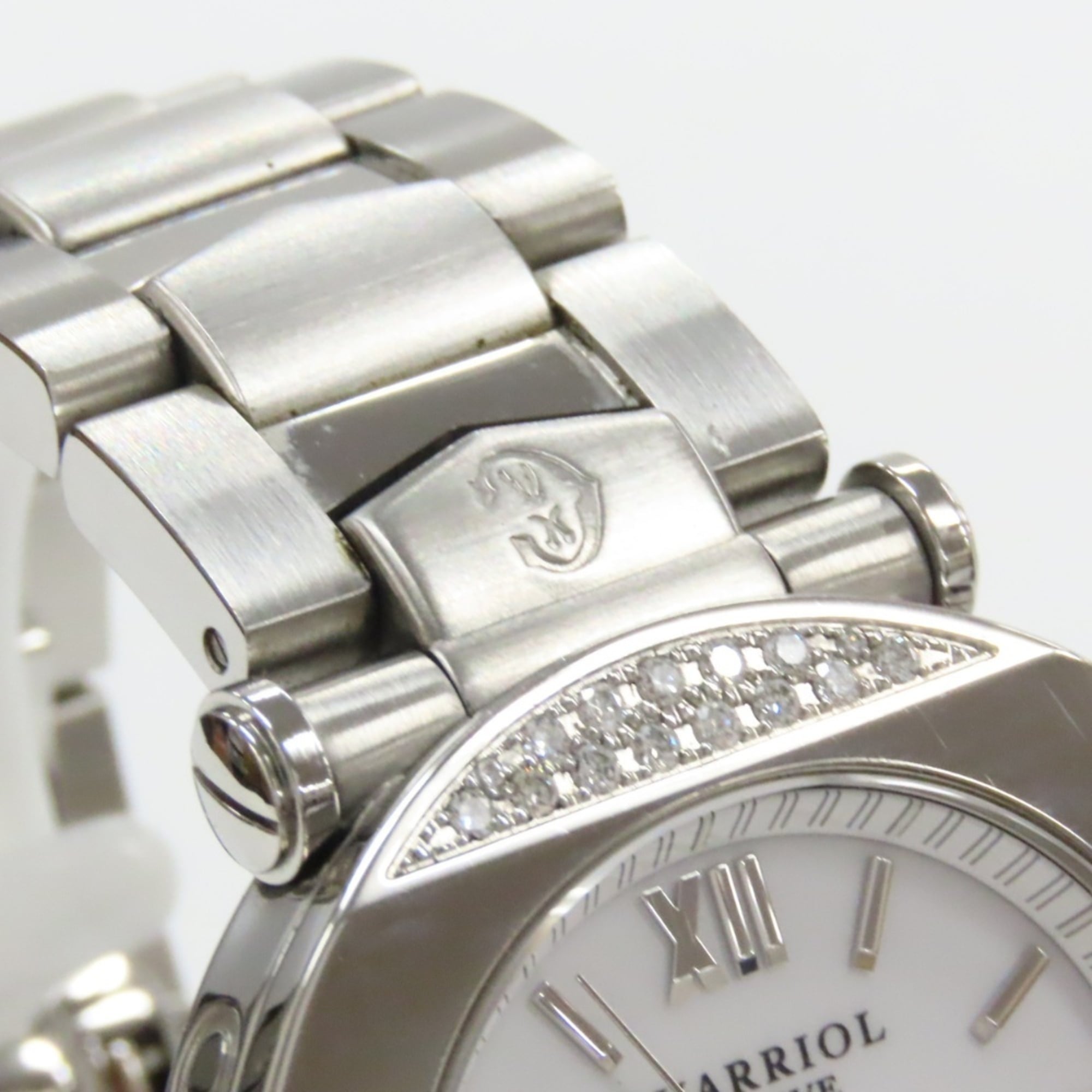 CHARRIOL Columbus CCR38D Stainless Steel Diamond Silver White Dial