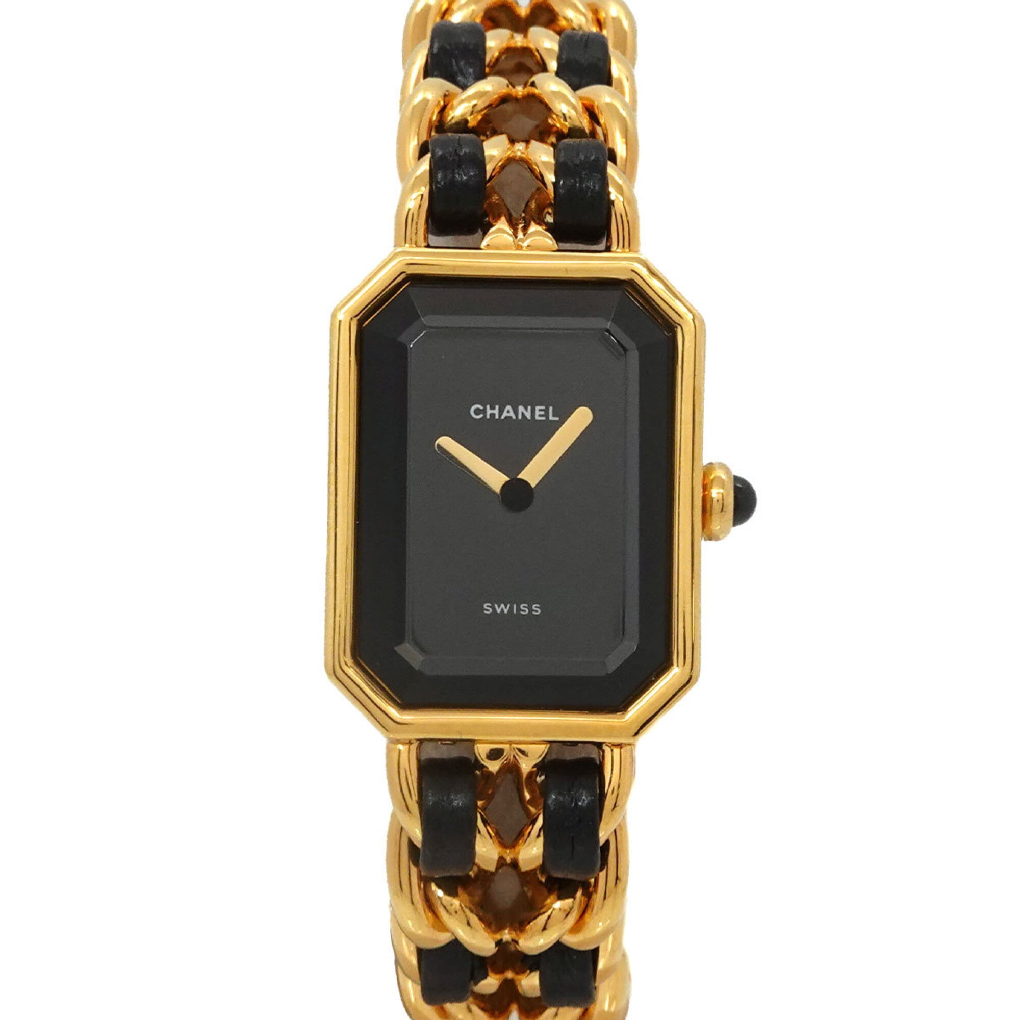 Chanel Premiere S-size H0001 Women's Watch Black Gold Quartz