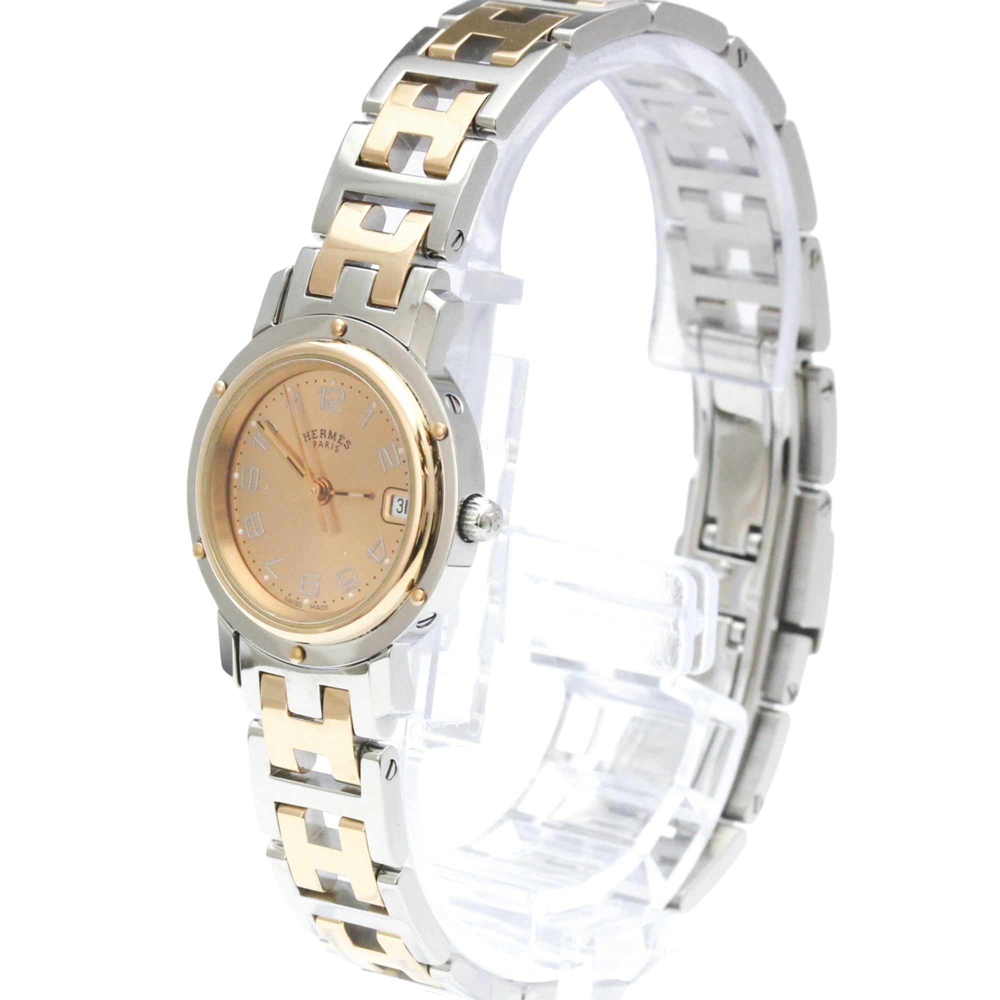 Hermes Clipper CL4.221 Pink gold Dial 24mm Watch