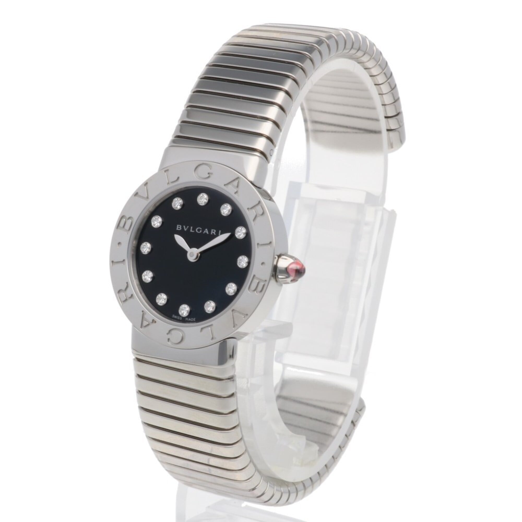 Bulgari Tubogas BBL262TS Black Dial 26mm Watch