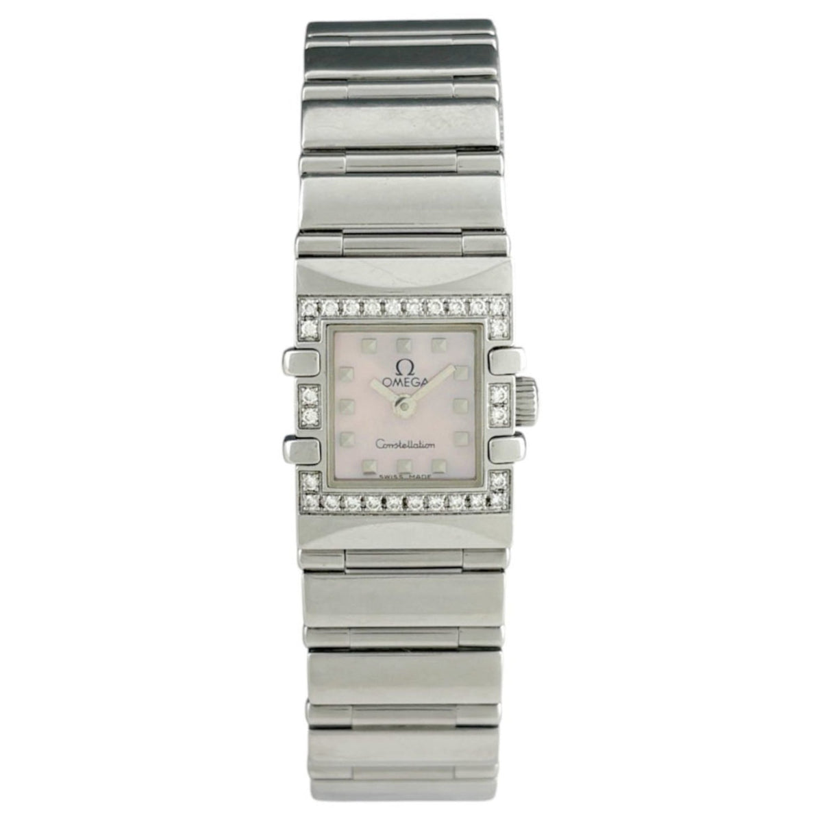Omega Constellation Mini Carre Quadra 1537.73 Rosa Gehäuse Zifferblatt 15 mm Uhr