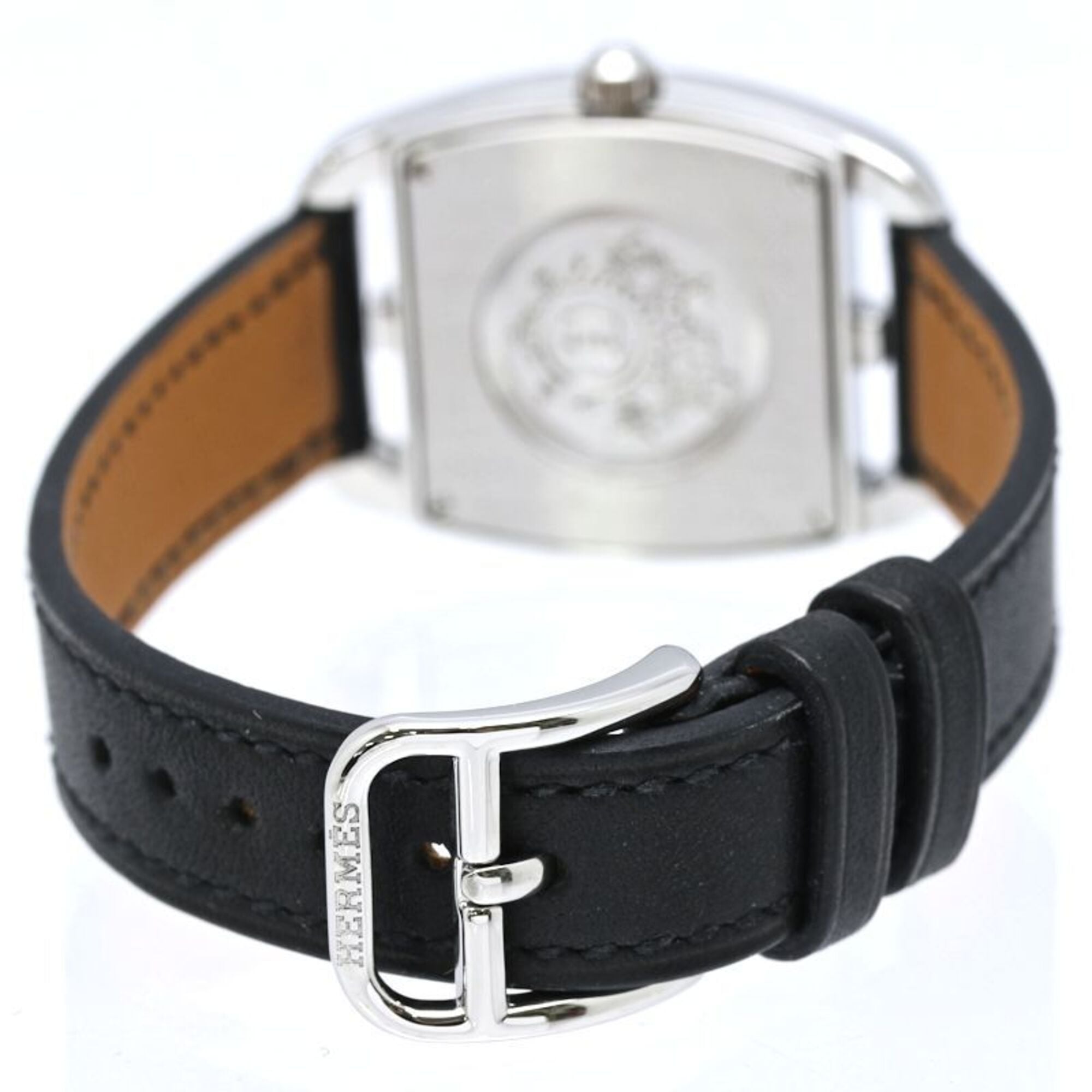 HERMES Cape Cod Tonneau CT1.210.230 VBN 034326WW00 Wo Stainless Steel x Cowhide Leather 40560