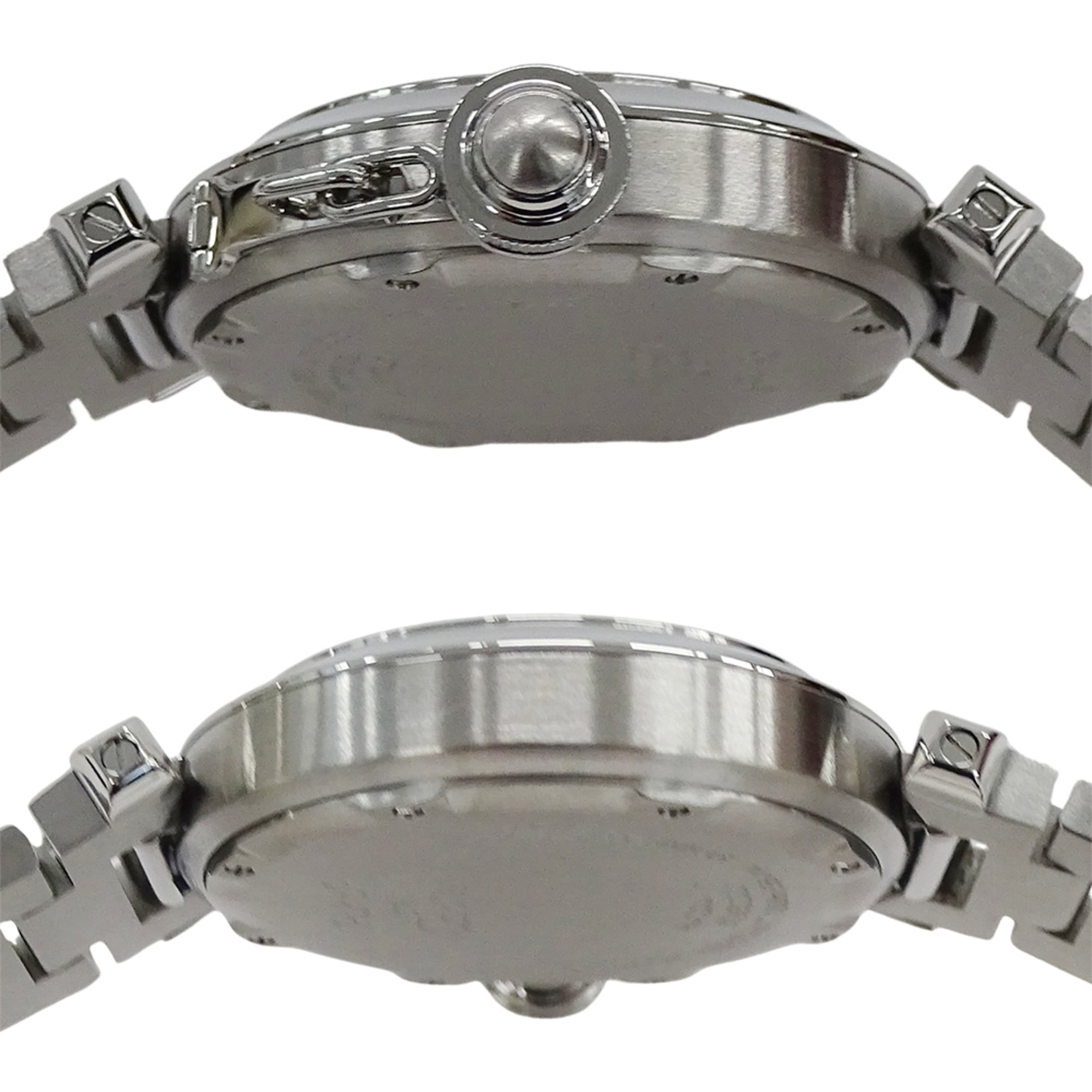 Cartier Pasha C Date automatisch horloge voor jongens, roestvrij staal (SS) W31043M7, zilver/zwart.