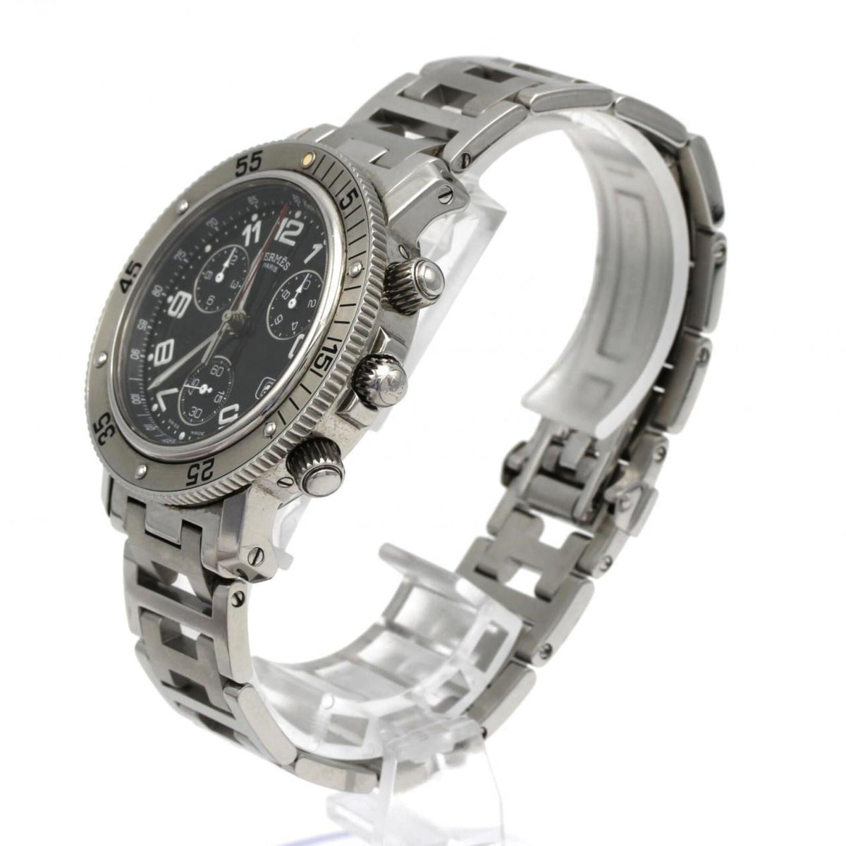 Hermes Clipper Diver Chronograph CL2.910 Black Dial 40mm Watch