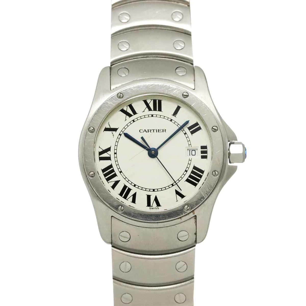 Cartier Santos Ronde MM Weiß Zifferblatt 29 mm Uhr