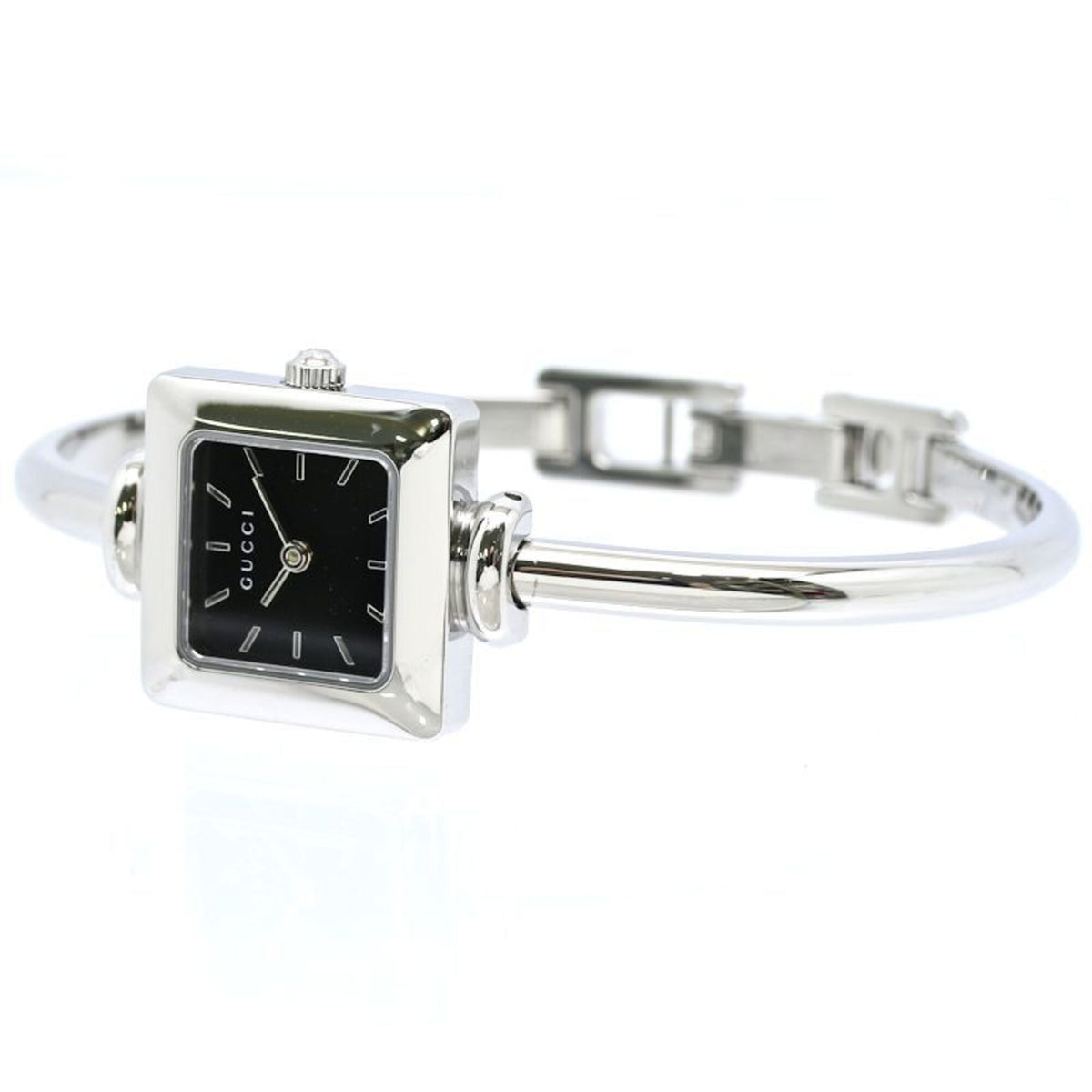 Gucci Armreif YA019517 1900L Schwarz Zifferblatt 19 mm Uhr
