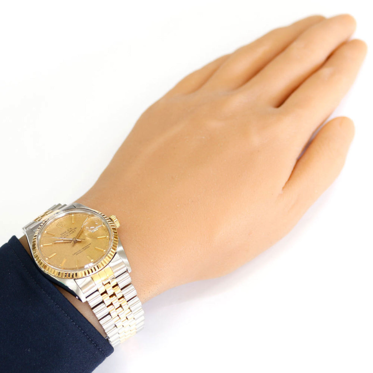 Rolex Datejust Oyster Perpetual 16013 Gold Dial 36mm Watch