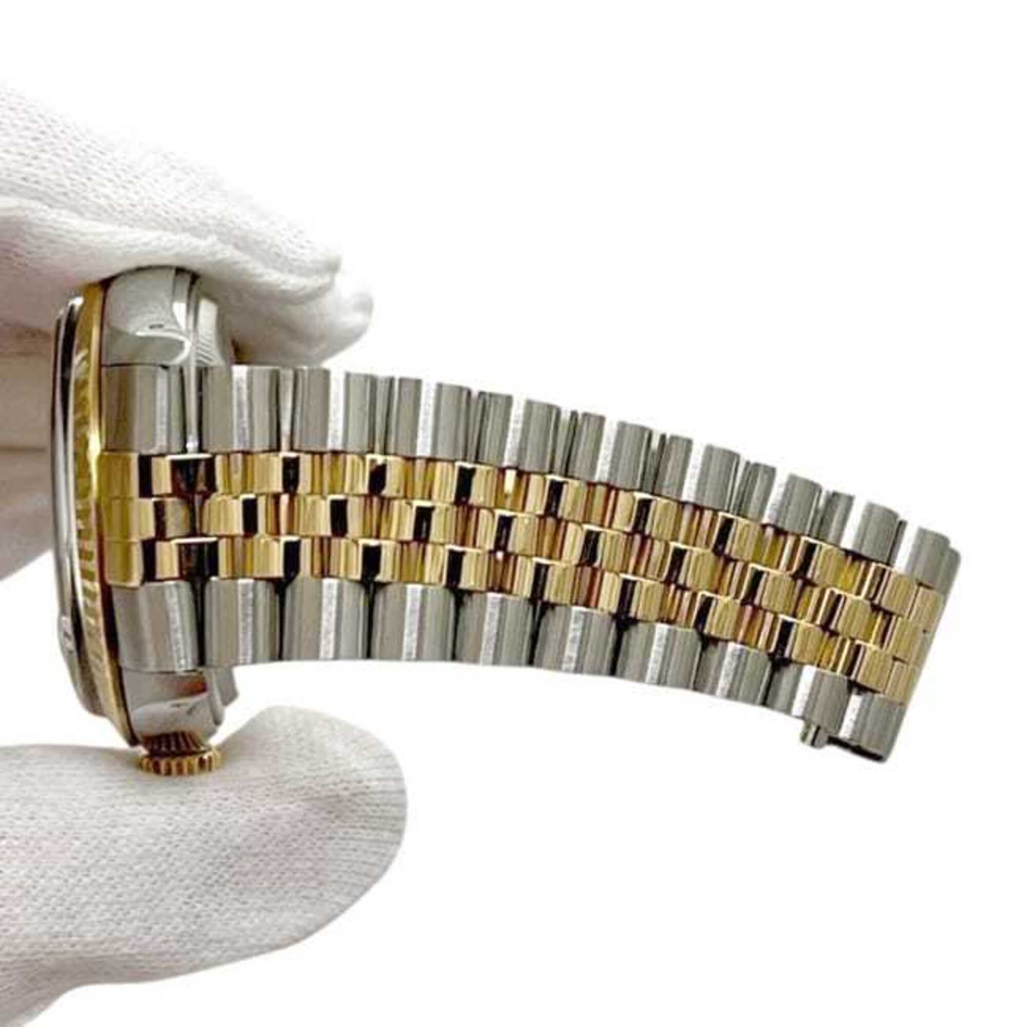 Rolex Datejust Gold Silver Watch 16013G Men's 10P Diamond 750 Stainless Steel Combination Automatic R313*** ROLEX