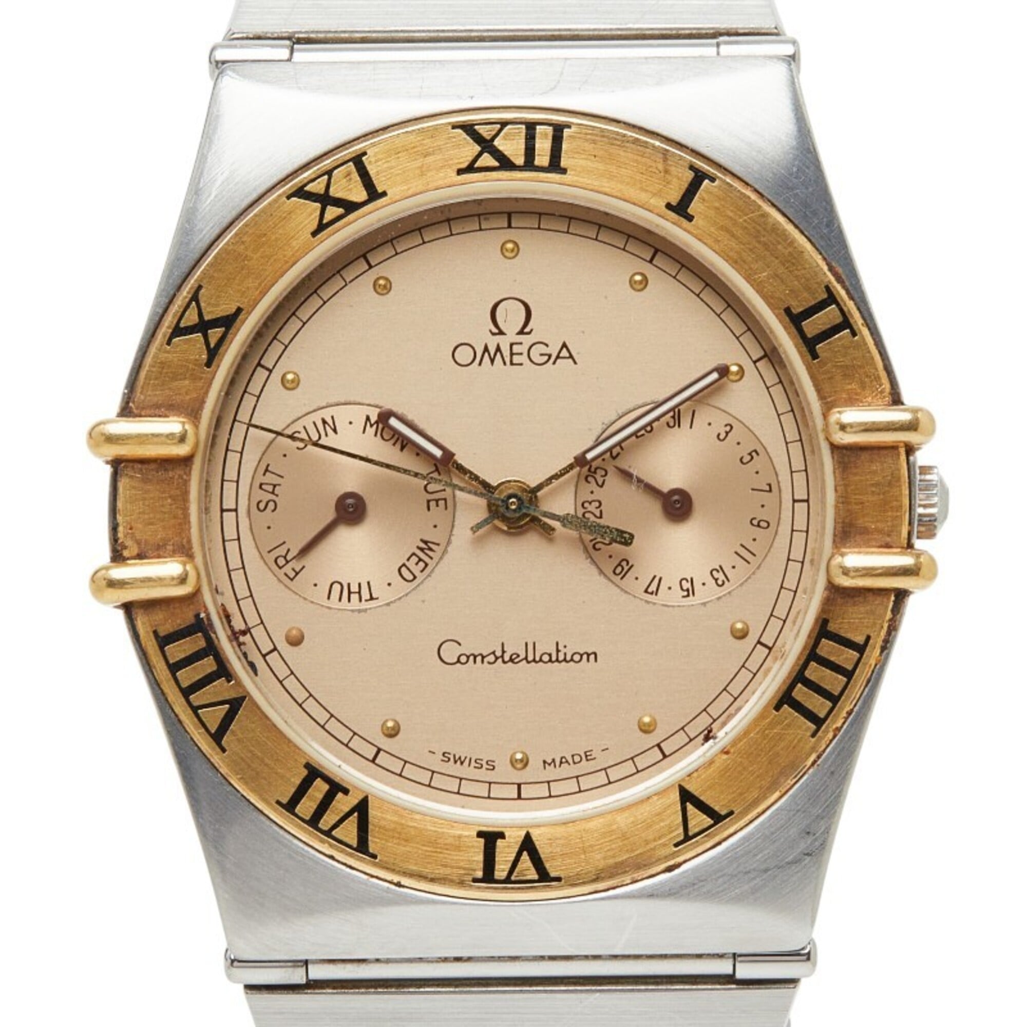 Omega Constellation Day-Date 396.107 Gold Dial 32mm Watch