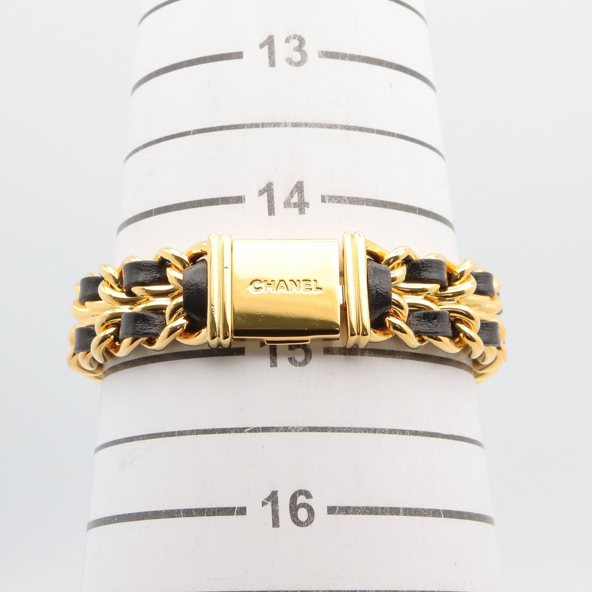 Montre-bracelet Chanel CHANEL Première M, plaquée or (GP), bracelet en cuir, pour femme, Noir, H0001