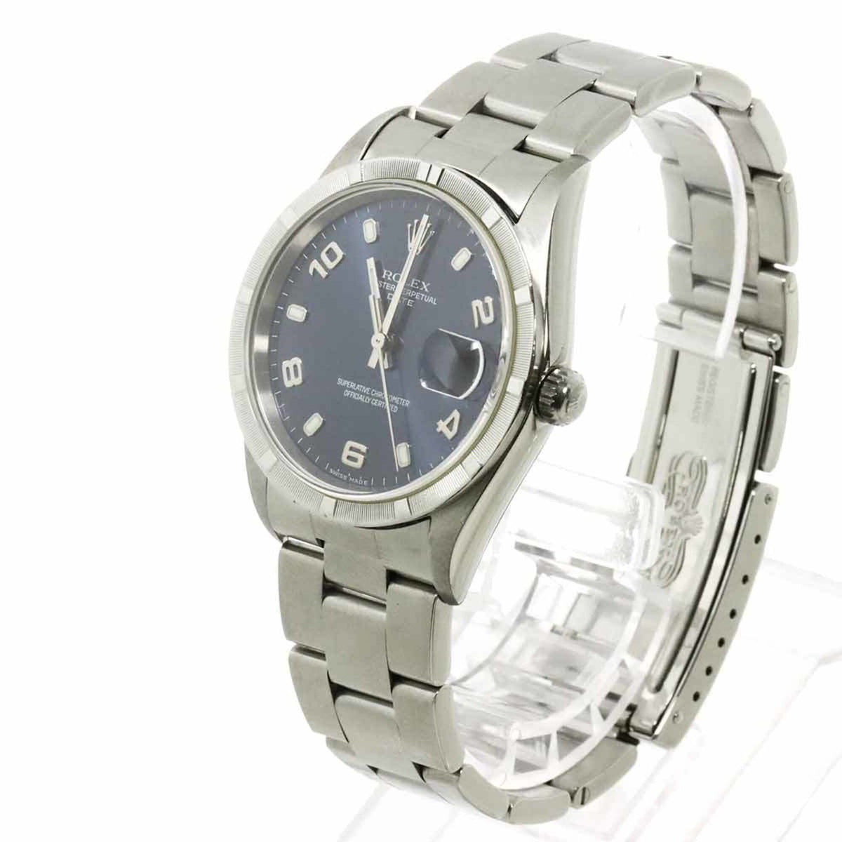 Rolex Oyster Perpetual Date 15210 Blue Dial 34mm Watch