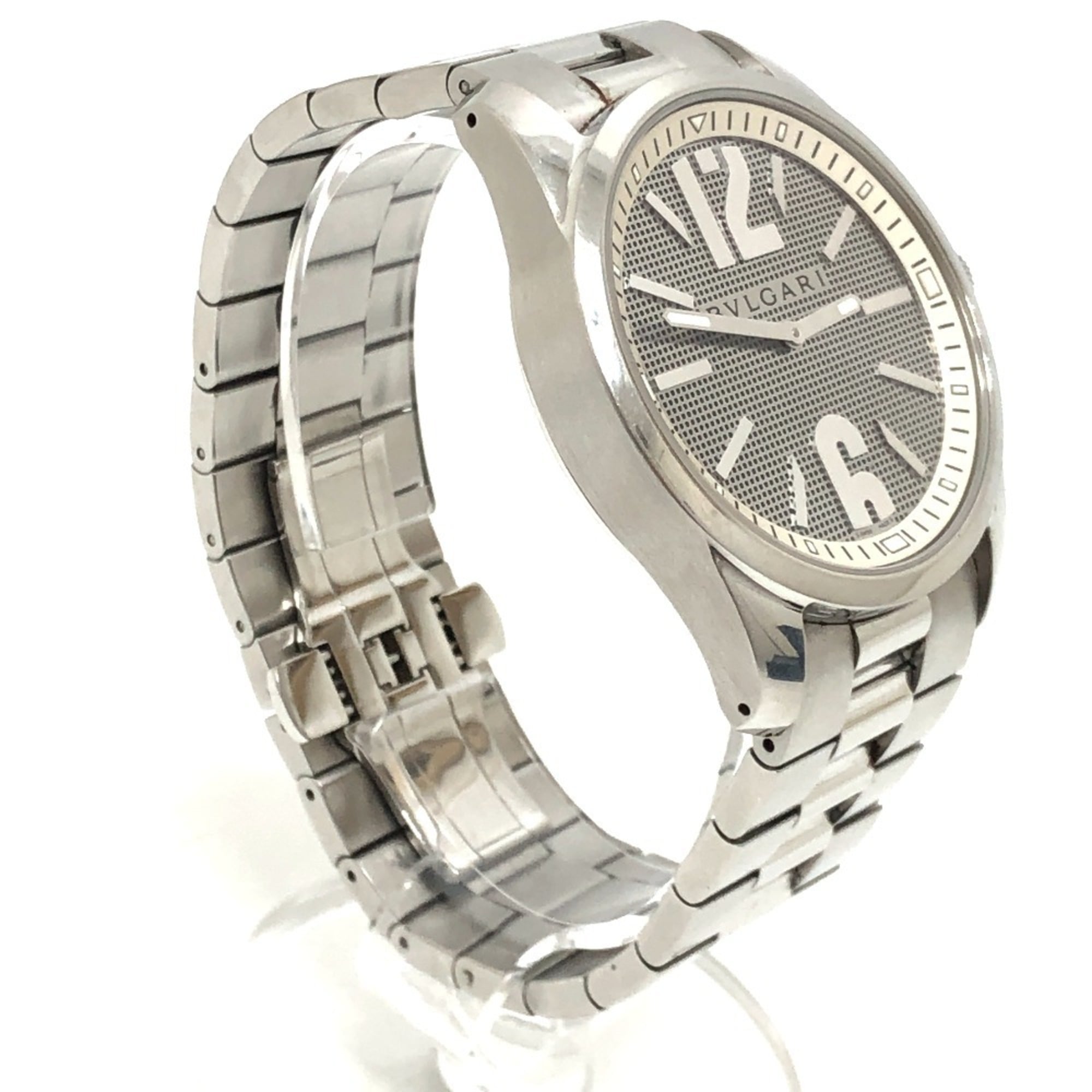 BVLGARI ST42S Solotempo QuarzHerrenuhr, Rund, Edelstahl, Silber