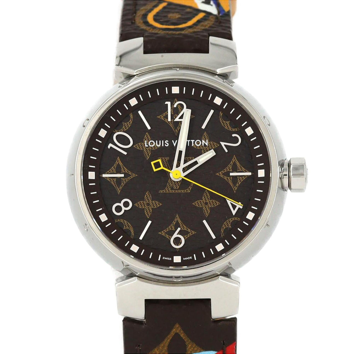 Louis Vuitton Tambourmonogram SS Quartz Watch Louis Vuitton Tambour Monogram 8P Q13MJA Stainless Steel  main image 4