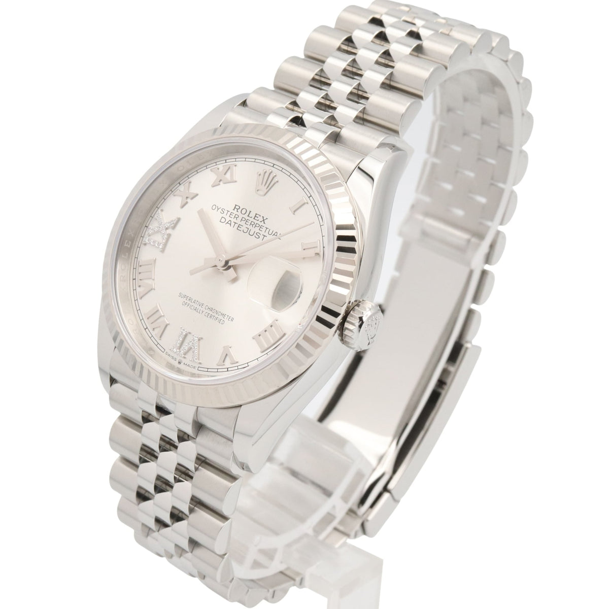 Rolex Datejust VI IX Diamond 126234 Silver Dial 36mm Watch