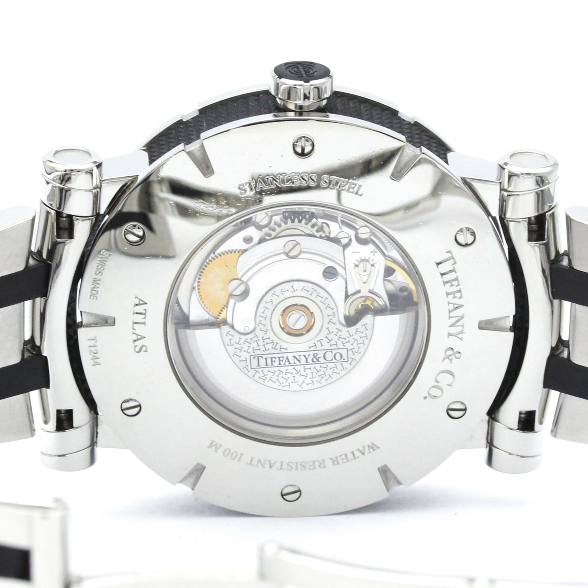 TIFFANY Atlas Steel Rubber Automatic Watch Z1000.70.12A10A00A Polished