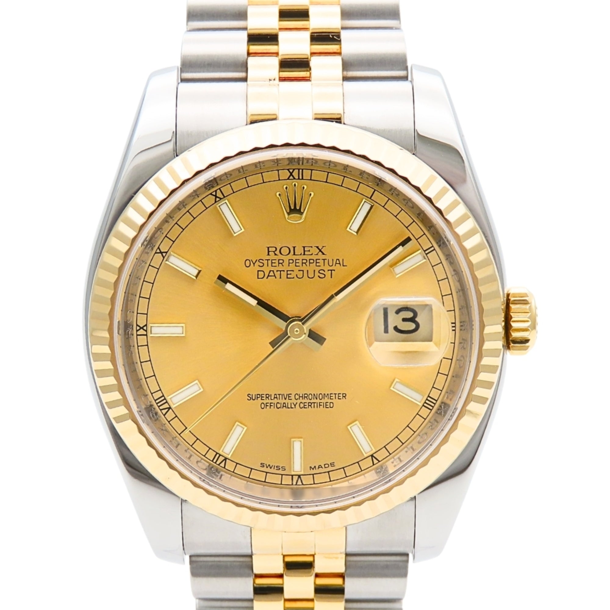 Rolex Datejust 116233 Stainless Steel & 18K Yellow Gold Combination Men's Watch ROLEX