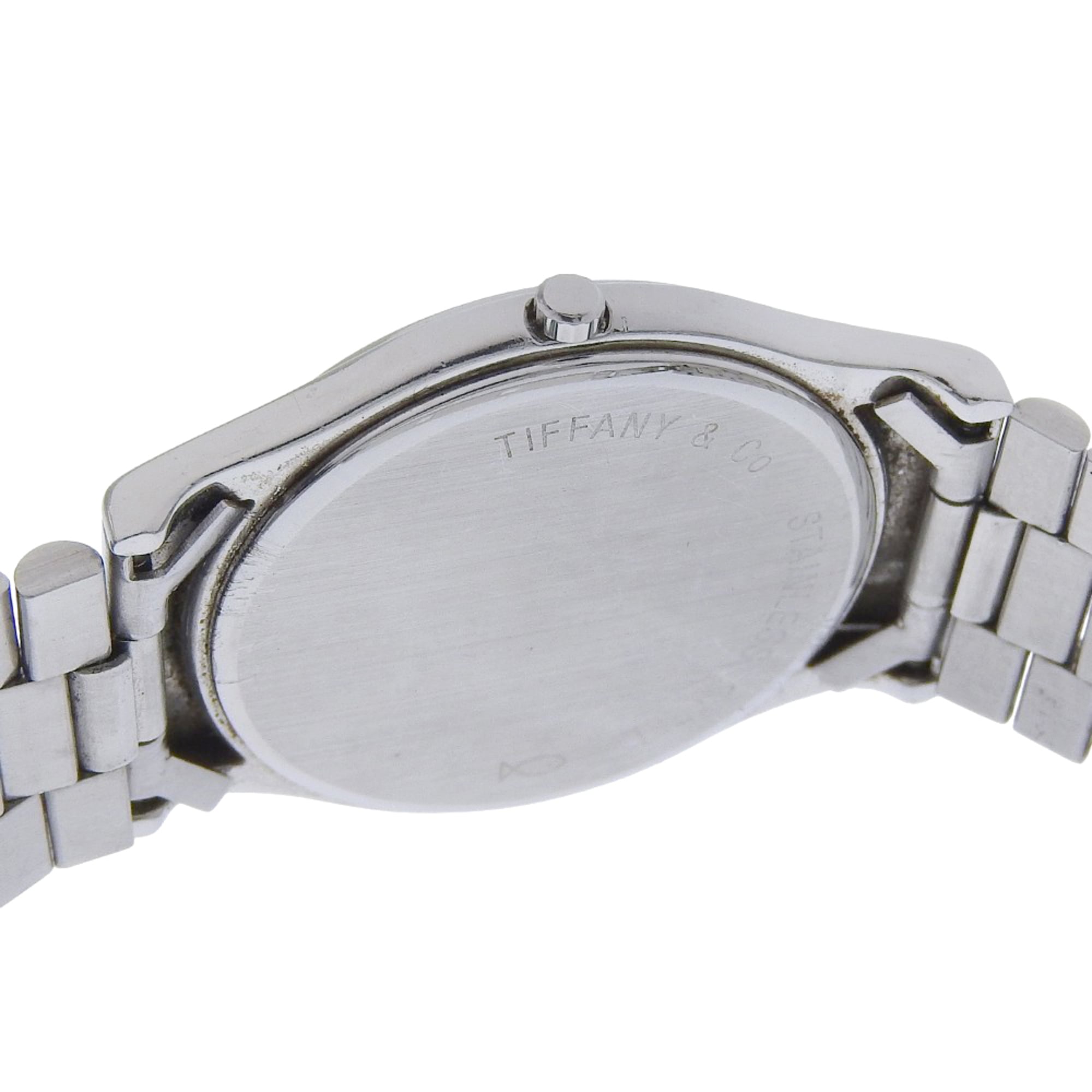 Montre classique Tiffany & Co., acier inoxydable, Quartz, analogique, cadran Blanc, unisexe