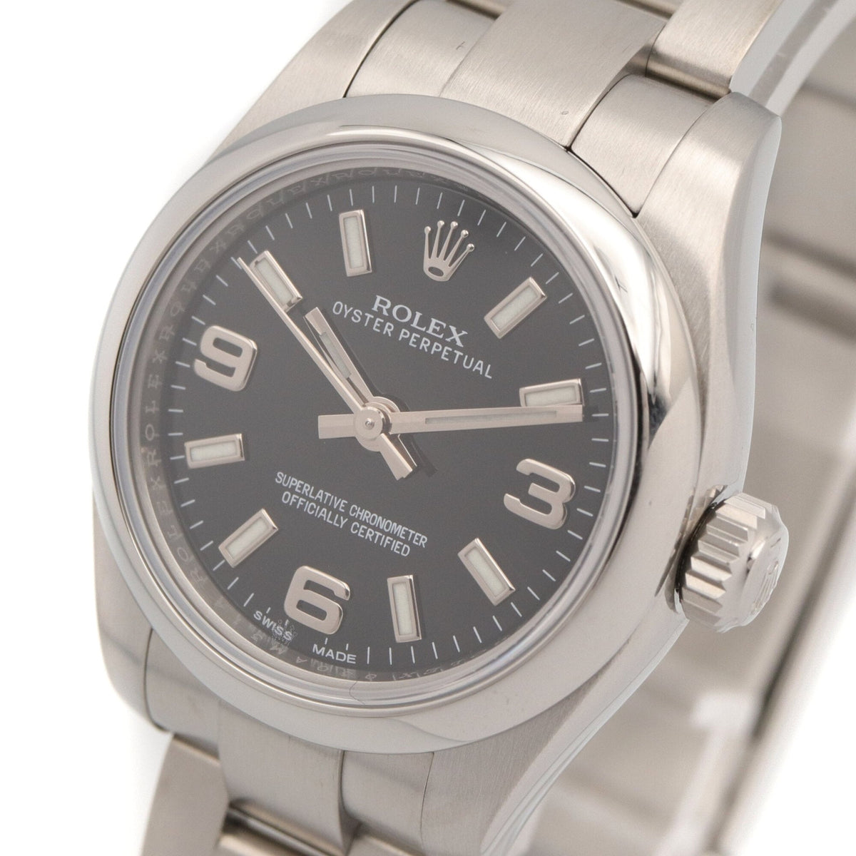 Montre Rolex Oyster Perpetual 176200 Noir avec cadran de 26 mm
