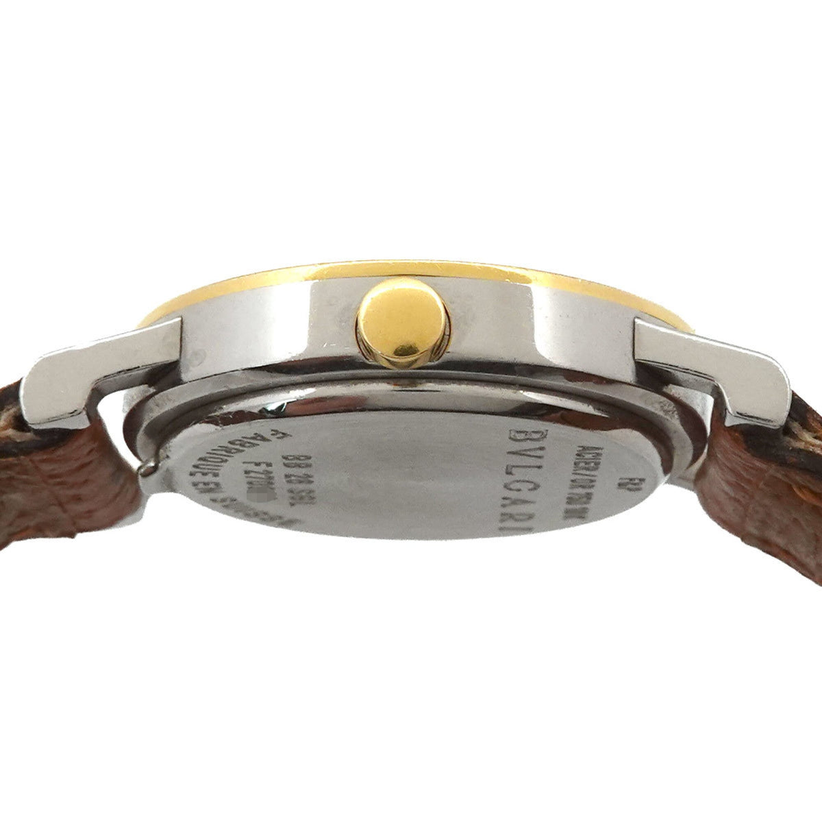 Bvlgari BB26SGLD horloge met zwarte wijzerplaat, 26 mm