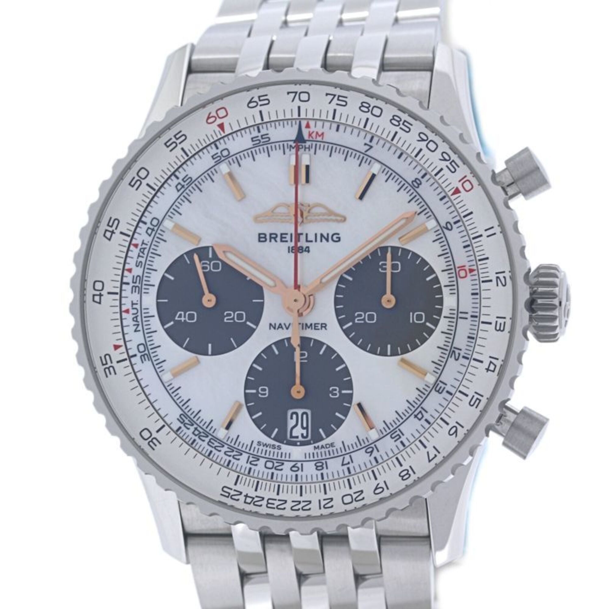BREITLING Navitimer B01 AB0139211A1A1 AB0139 Chronograph Japan Edition Men's Watch SS 40399