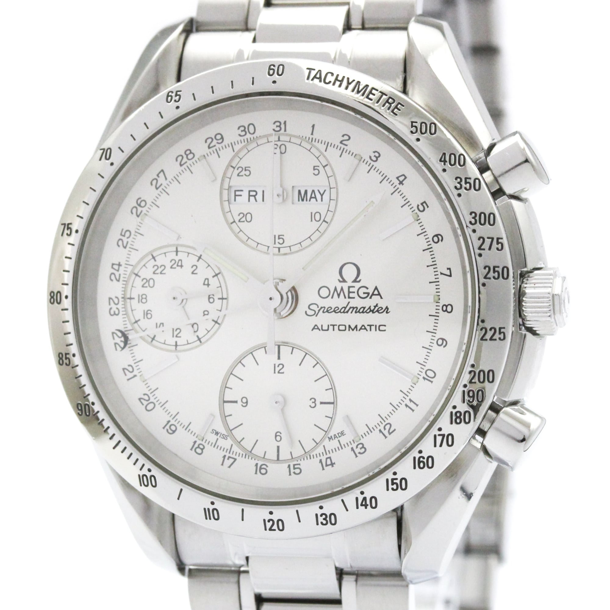 OMEGA Speedmaster Triple Date Steel Automatic Watch 3521.30 Polished