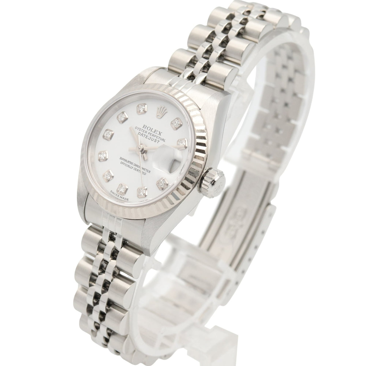 Rolex Datejust 10P Diamond 79174G White Dial 26mm Watch