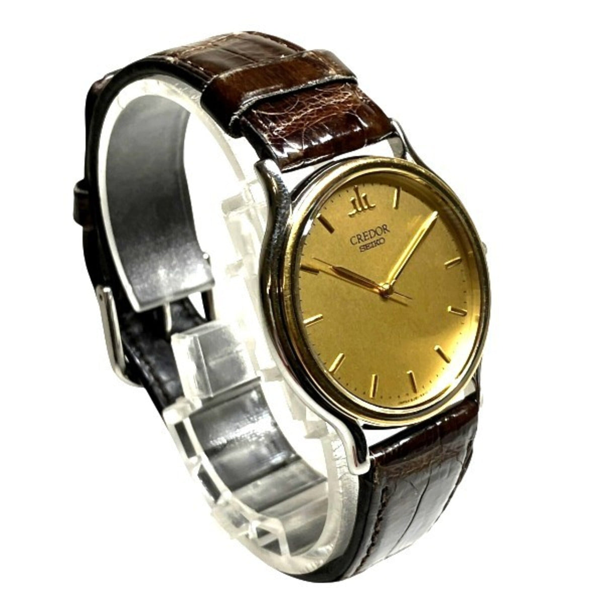 Seiko Credor 8J81-6B00 mit goldenem Zifferblatt, 31 mm Uhr