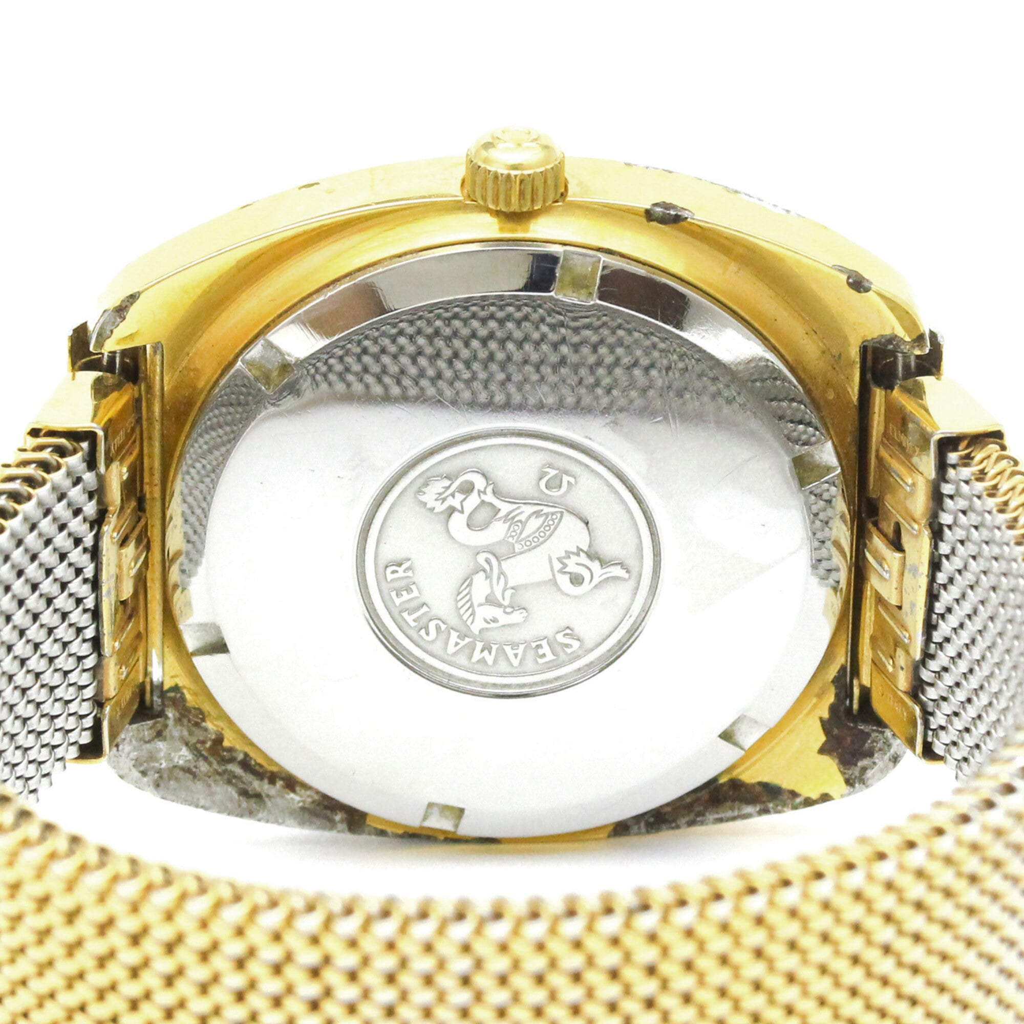 Omega Seamaster 166.064 Gold Dial 38mm Watch