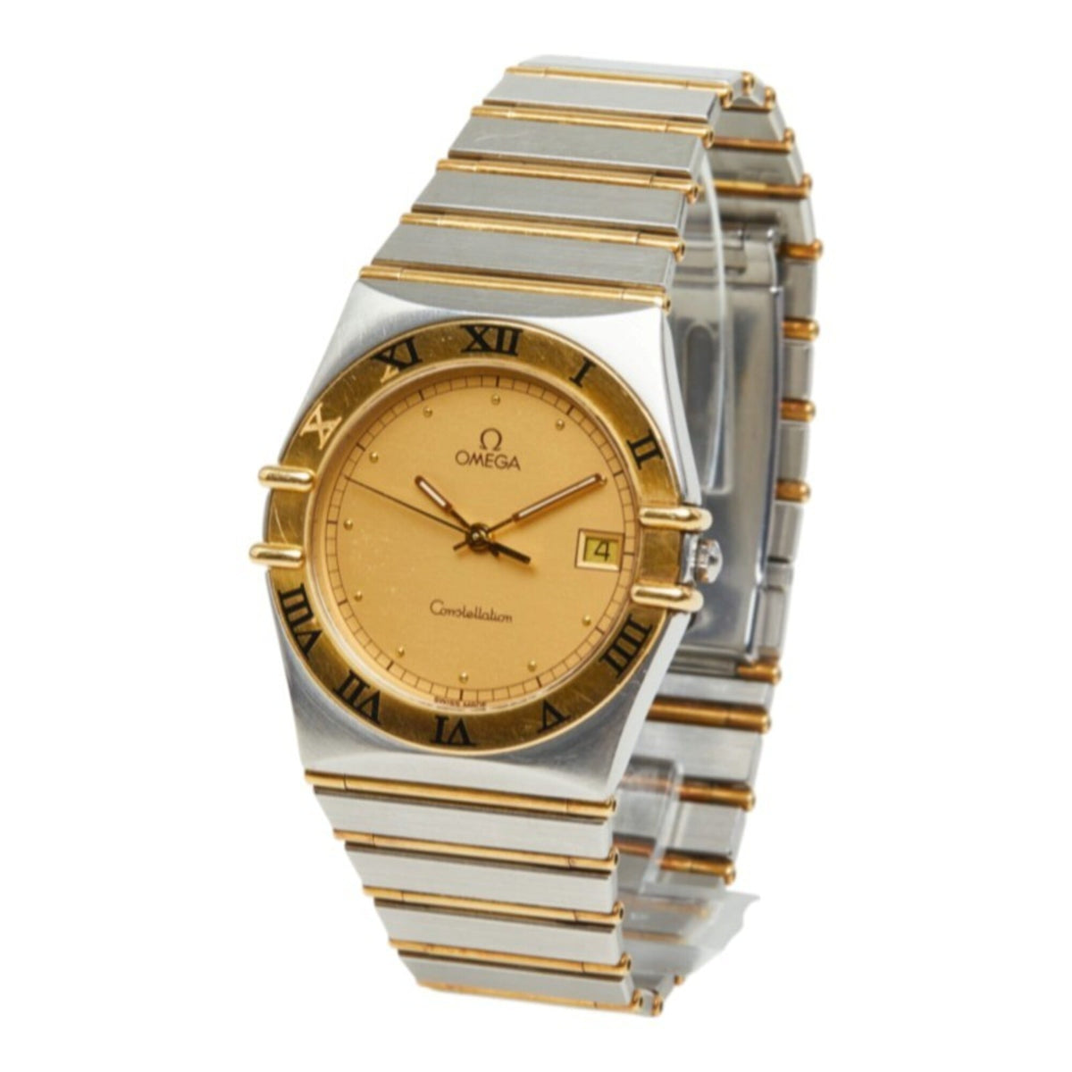Omega Constellation 1210.1 mit goldenem Zifferblatt, 32 mm Uhr