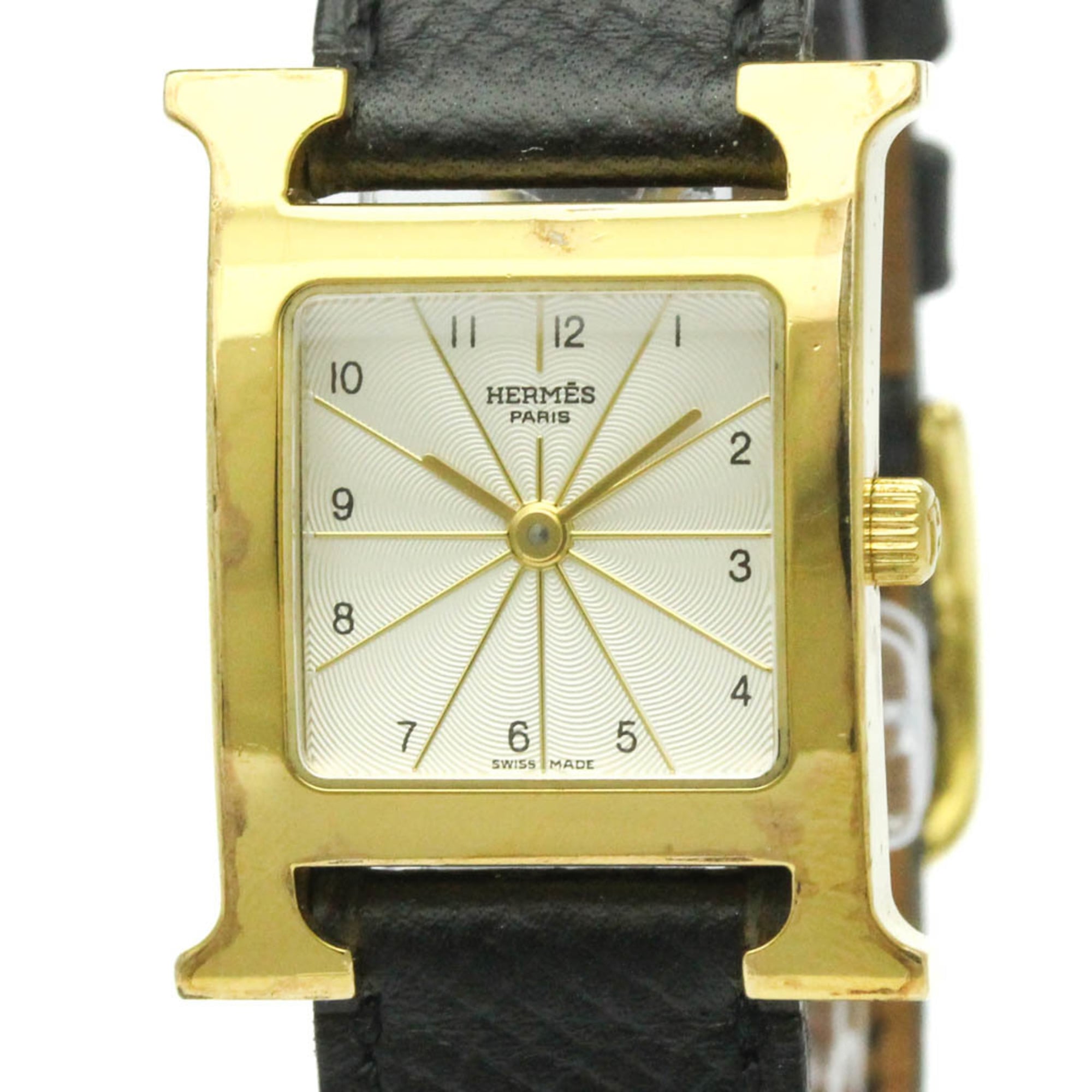 Hermes Heure H HH1.201 Silver Dial Stainless steel gold plated 21mm Watch