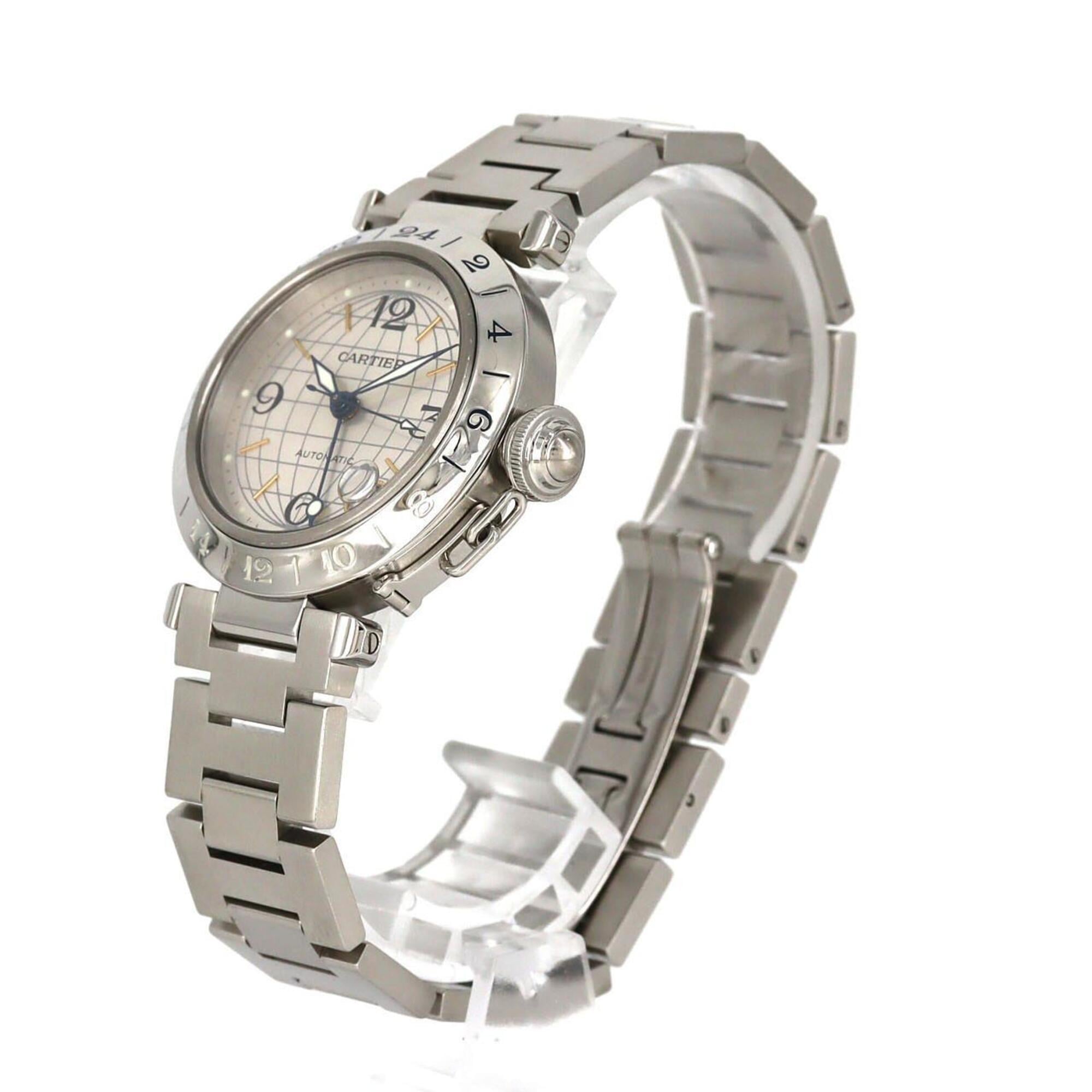 Cartier Pasha C GMT W31029M7 Stainless Steel Automatic