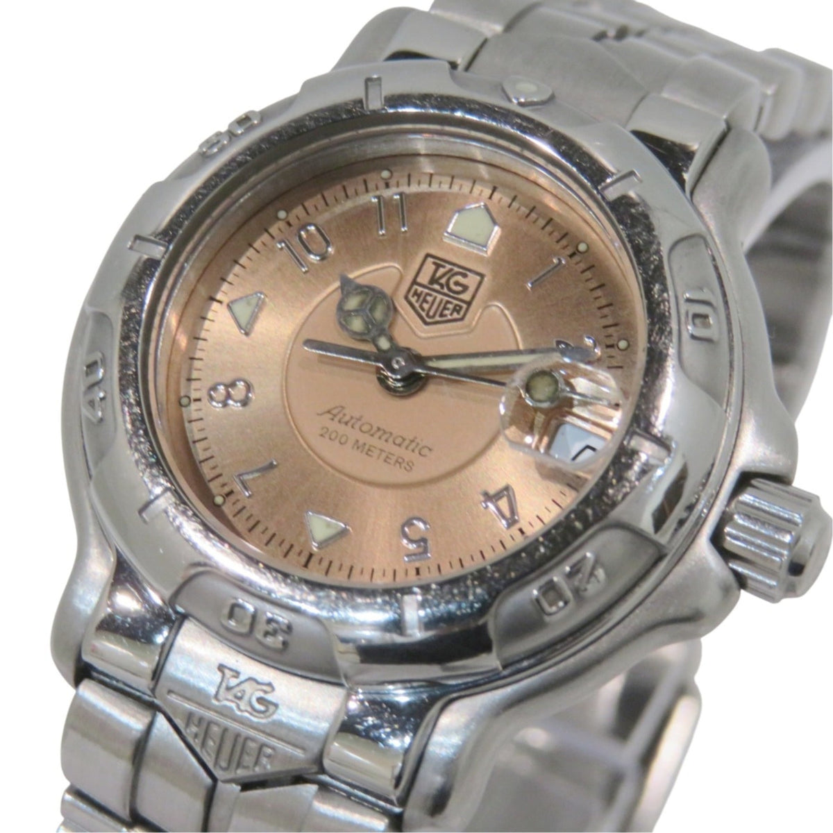 TAG Heuer 6000-serie Date WH2315-2 Oranje, roze wijzerplaat 29 mm horloge