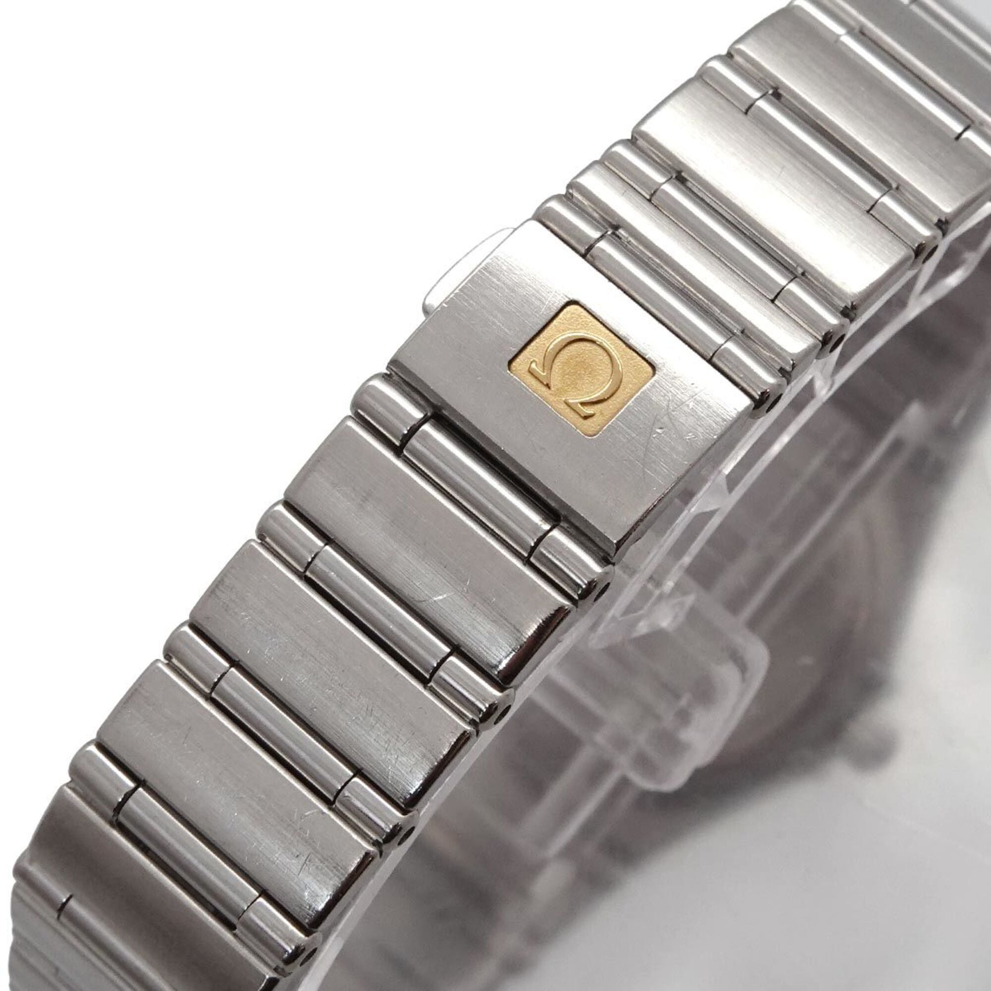 Omega Constellation Mini Cindy Crawford Limitierte Auflage (1999 Exemplare) 1563 86 Damenuhr 16 Diamanten und blauem Quarz