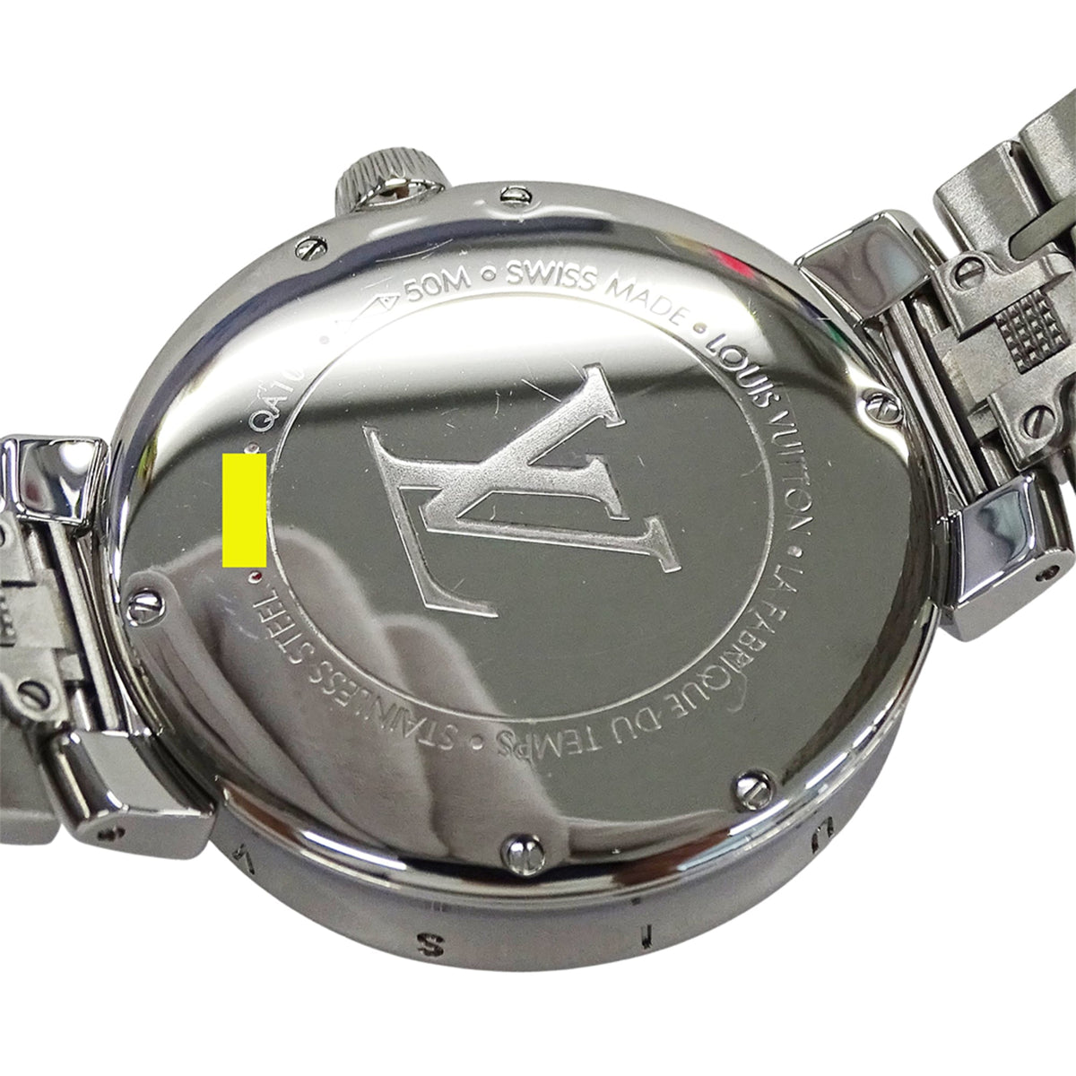 Louis Vuitton Tambour Moon Dual Time QA104 Silver Dial 35mm Watch