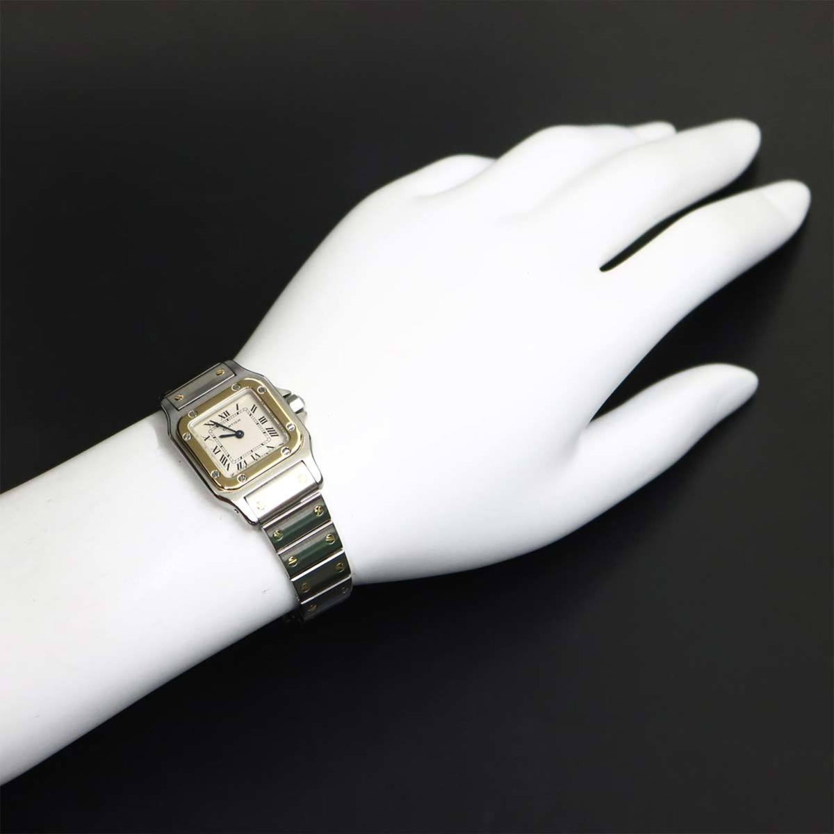 Cartier Santos Galbee SM W20012C4 Ivory Dial 24mm Watch