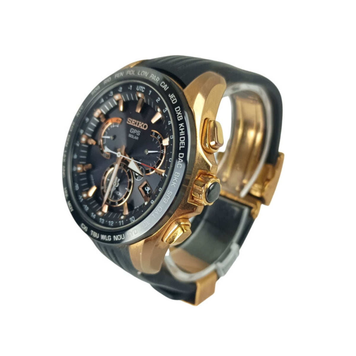 Seiko Astron GPS 8X-Serie Dual Time 8X53-0AC0 8X53-0AC0 SBXB055 Schwarz Zifferblatt 45 mm Uhr
