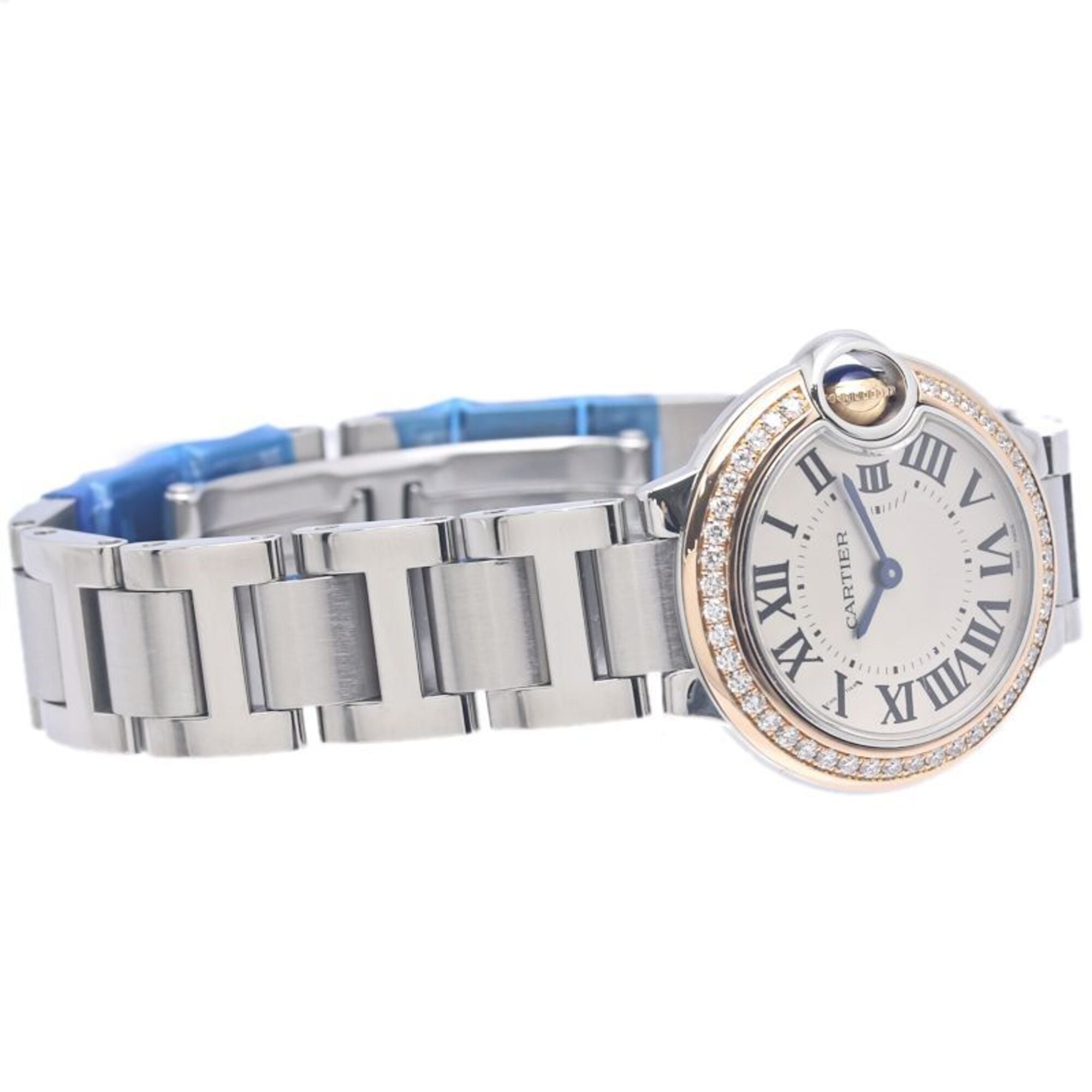 CARTIER Cartier Ballon Bleu SM Bezel Diamond WE902079 Dameshorloge K18PGxSS 40308