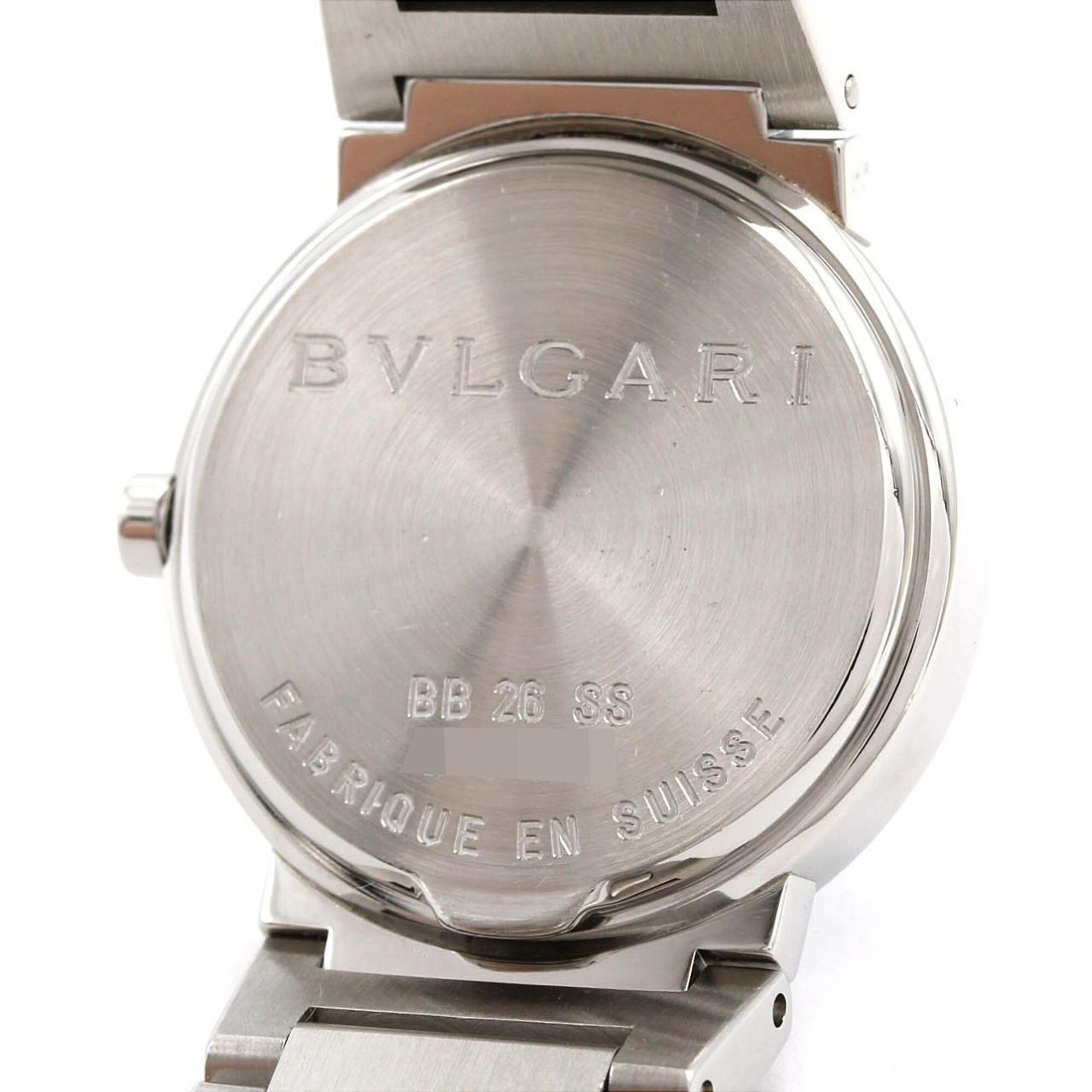 Bulgari 12P BBL26S/BB26BSS/12 Black Dial 26mm Watch