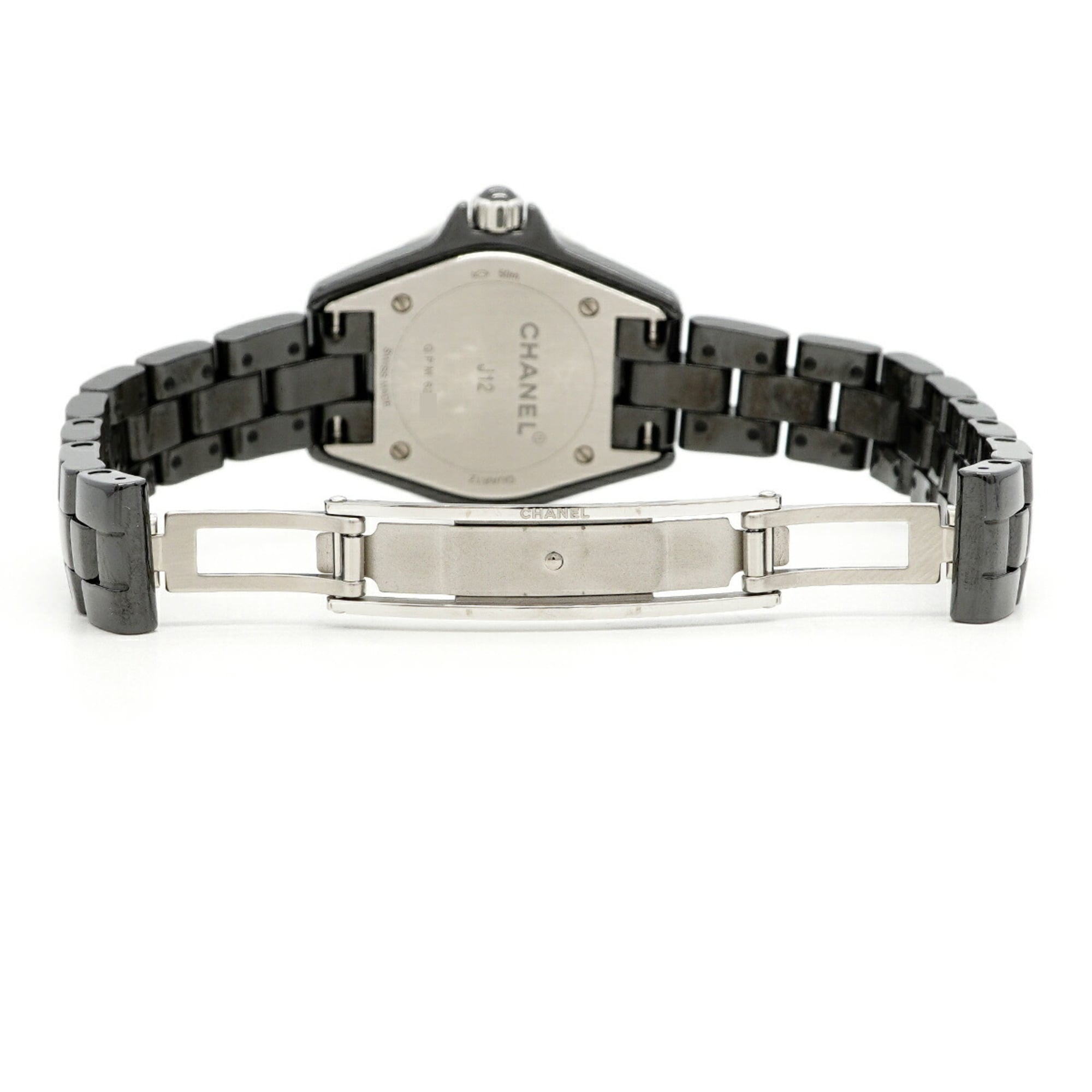 Chanel J12 Diamond H2571 Black Dial Women's Watch