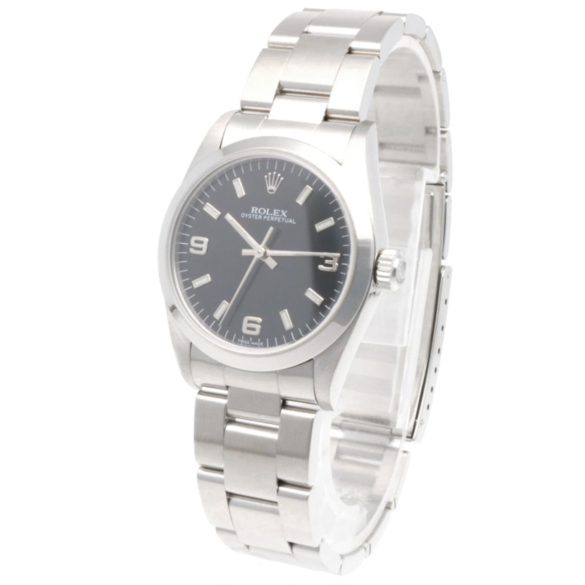Rolex Oyster Perpetual 77080 Black Dial 31mm Watch