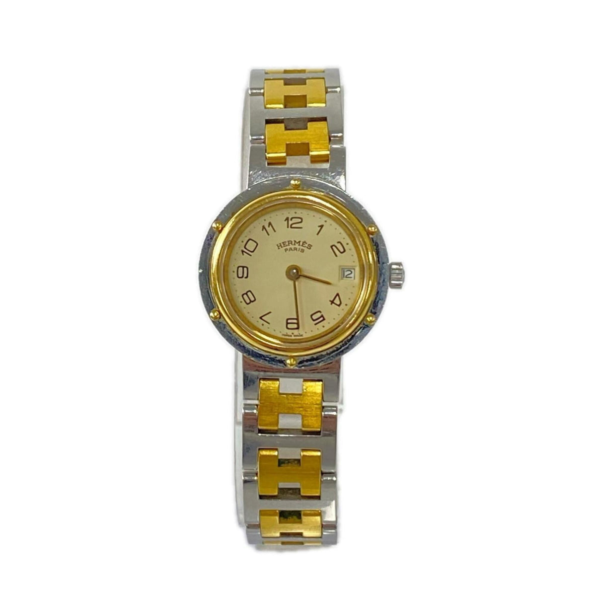 Hermes Clipper Elfenbein Zifferblatt 23 mm Uhr