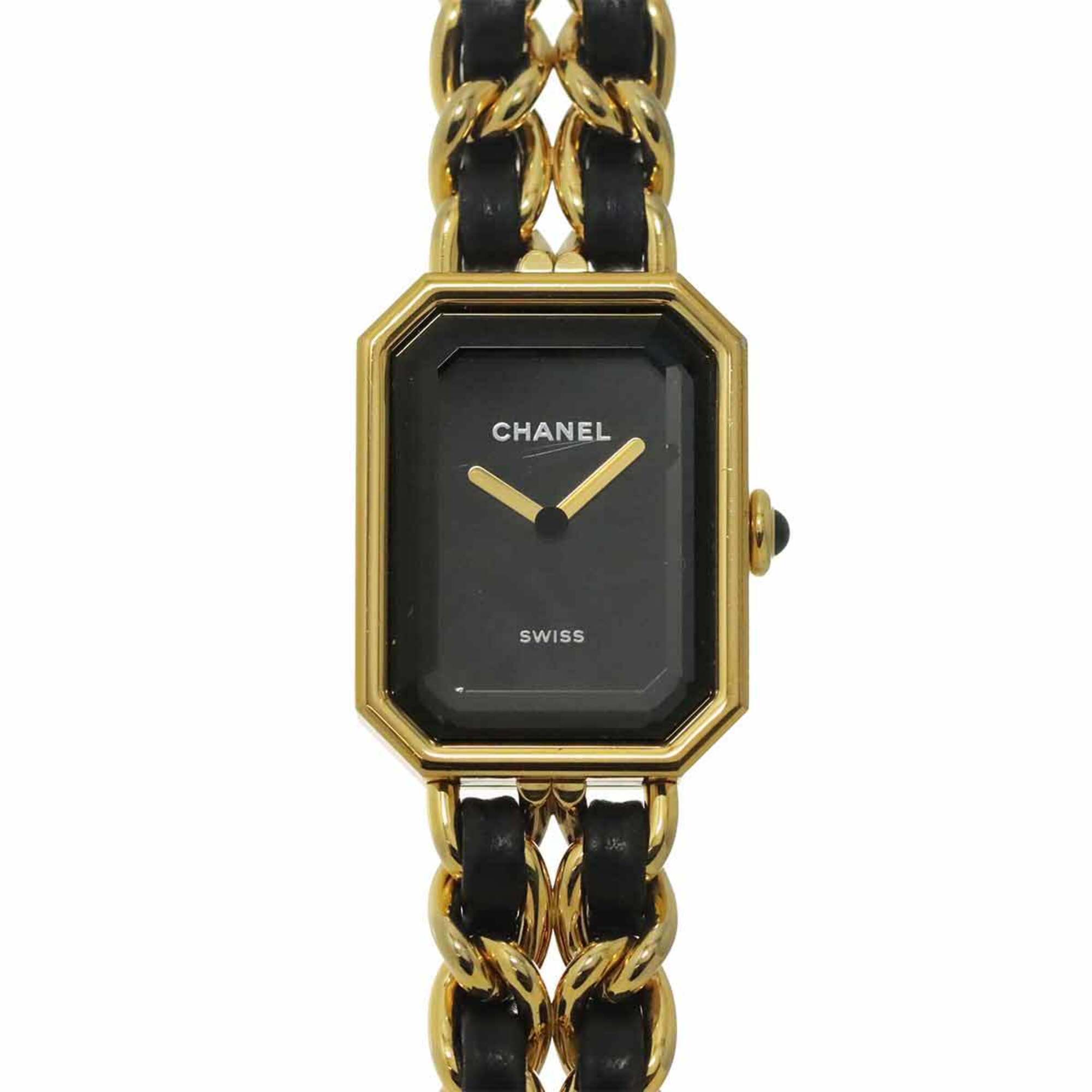 Chanel Premiere S size H6951 Current model Women's watch Black Gold Quartz Watch