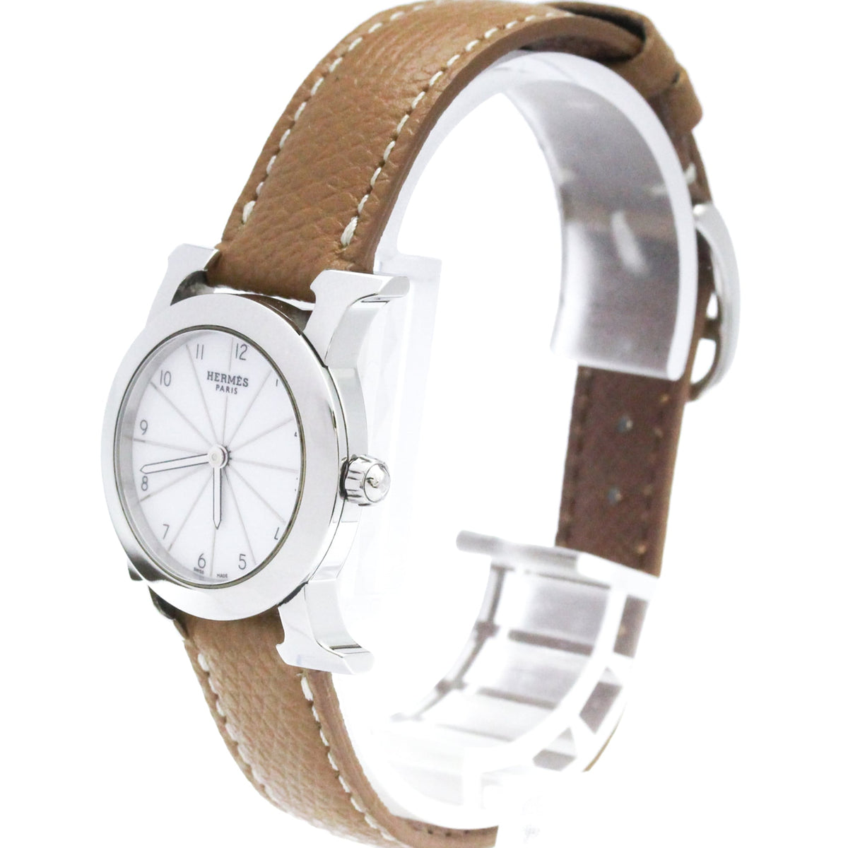 Hermes Heure H HR1.210 White Dial 25mm Watch
