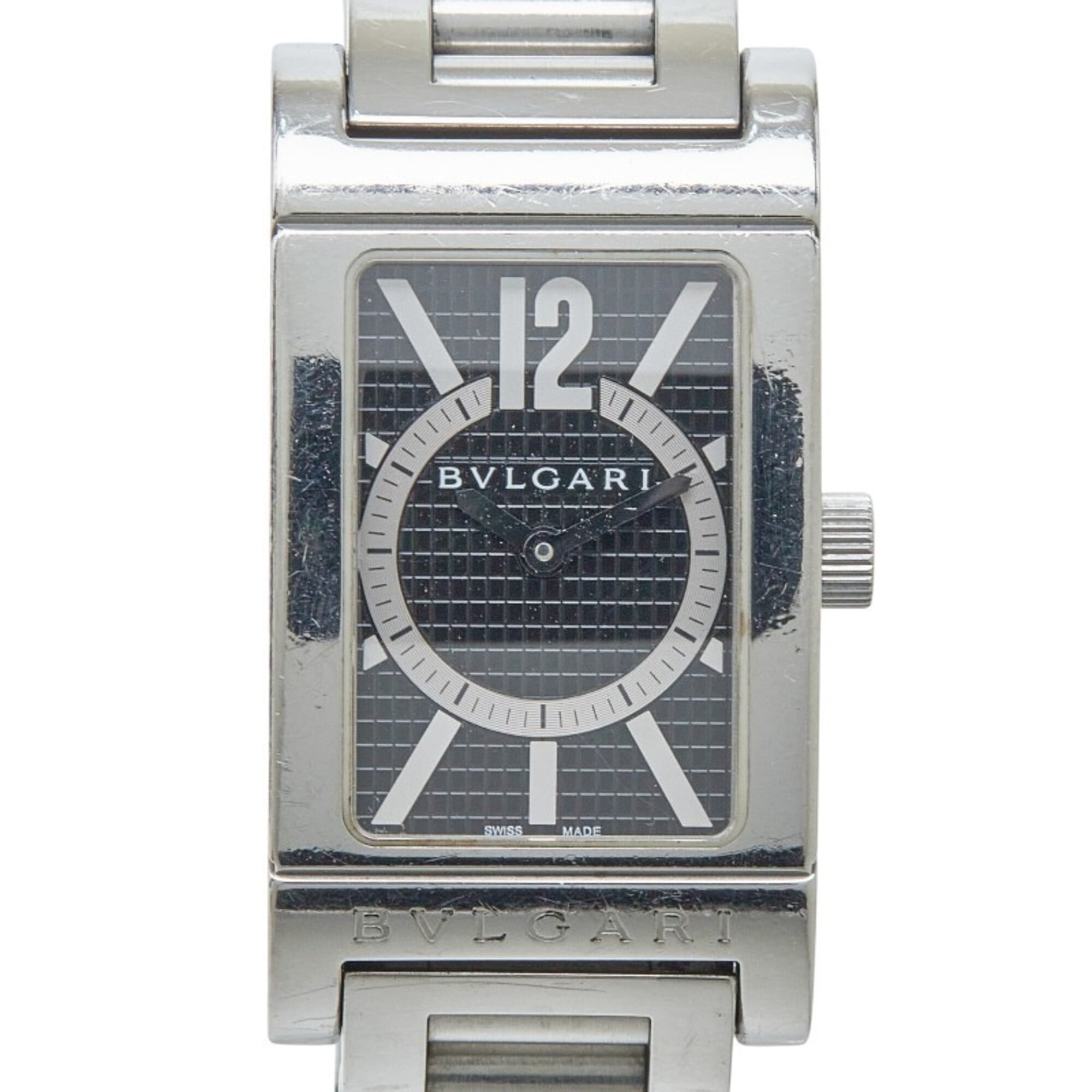 Bulgari Rettangolo RT39S Black Dial 20mm Watch