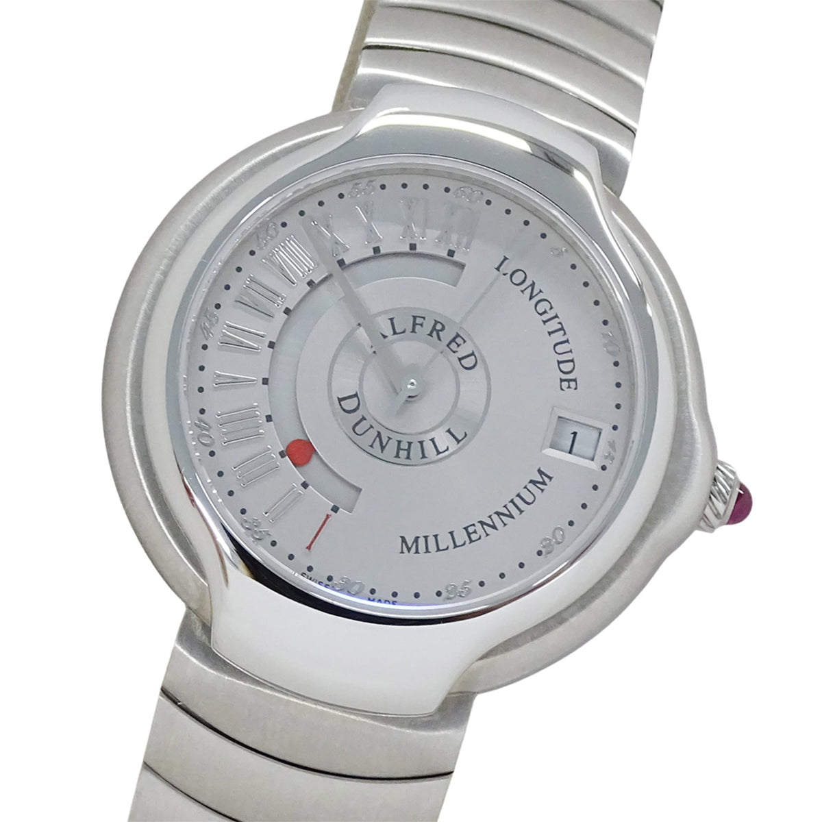 Dunhill Millennium Longitude Date BB8013 Silver Dial 37mm Watch