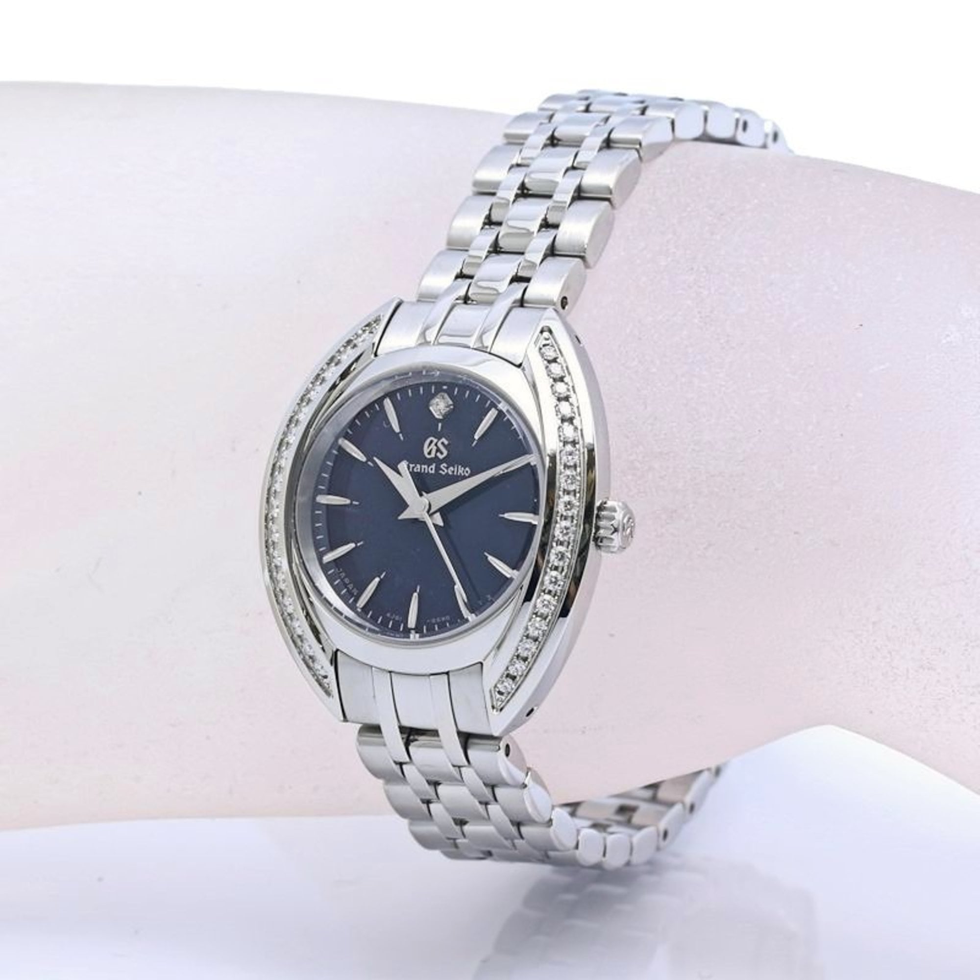 Grand Seiko Heritage Collection STGF347 4J51-0AR0 Dameshorloge van roestvrij staal met diamanten bezel 40264