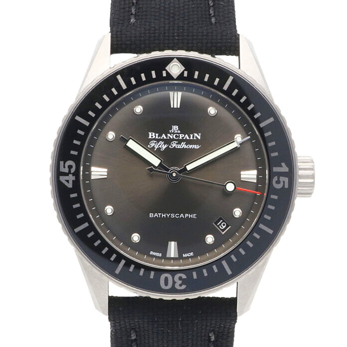Blancpain Fifty Fathoms Bathyscaphe 5100B-1110-B52A horloge met zwarte wijzerplaat, 38 mm