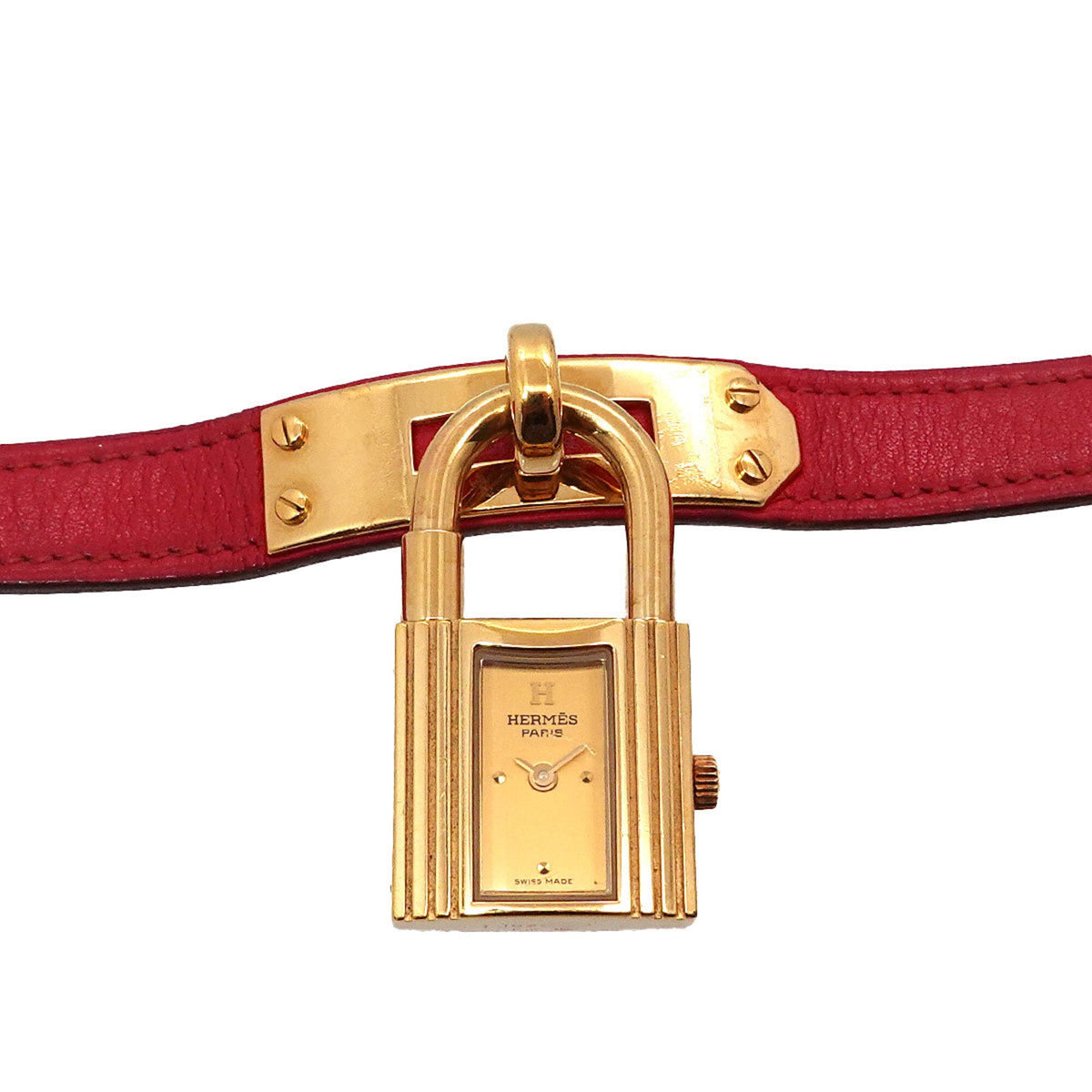 Hermes Kelly-horloge met gouden wijzerplaat, 20 mm