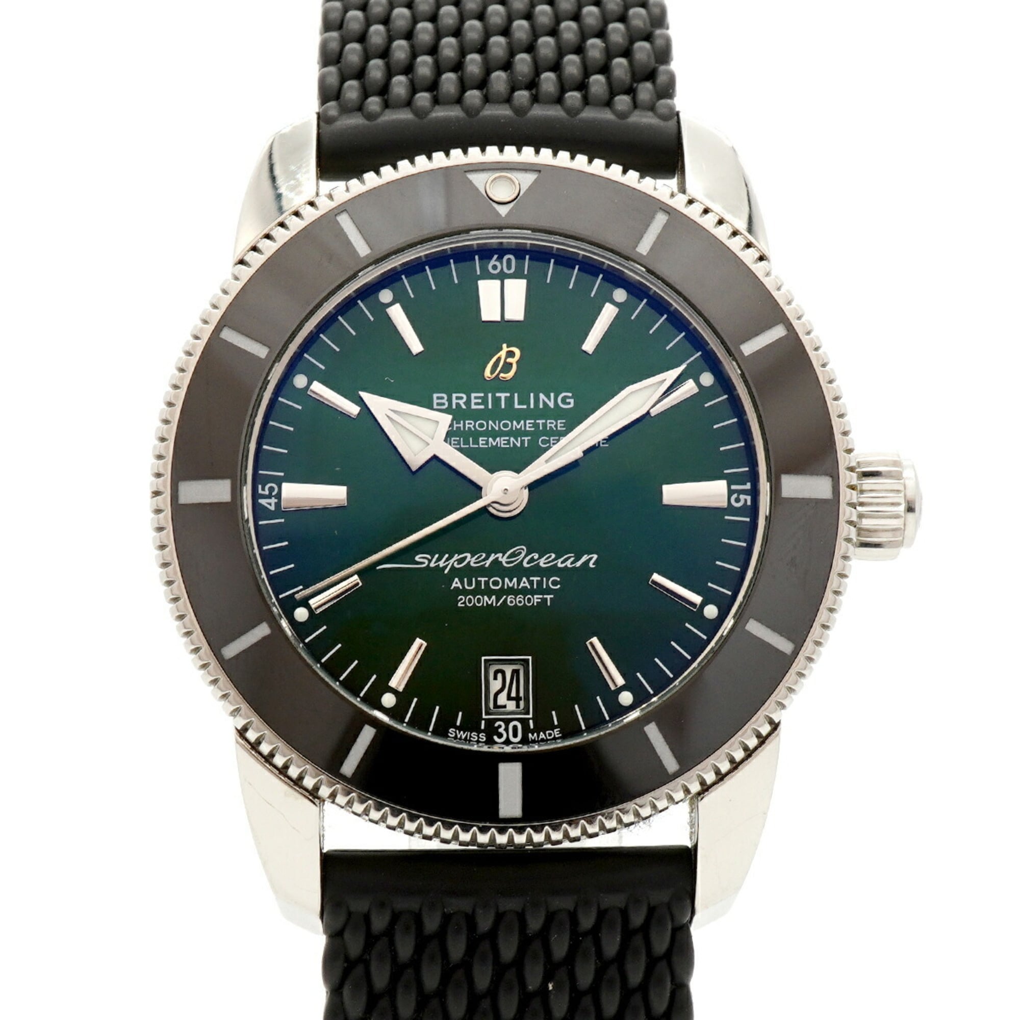 Breitling Superocean AB2010 Green Dial 41mm Watch