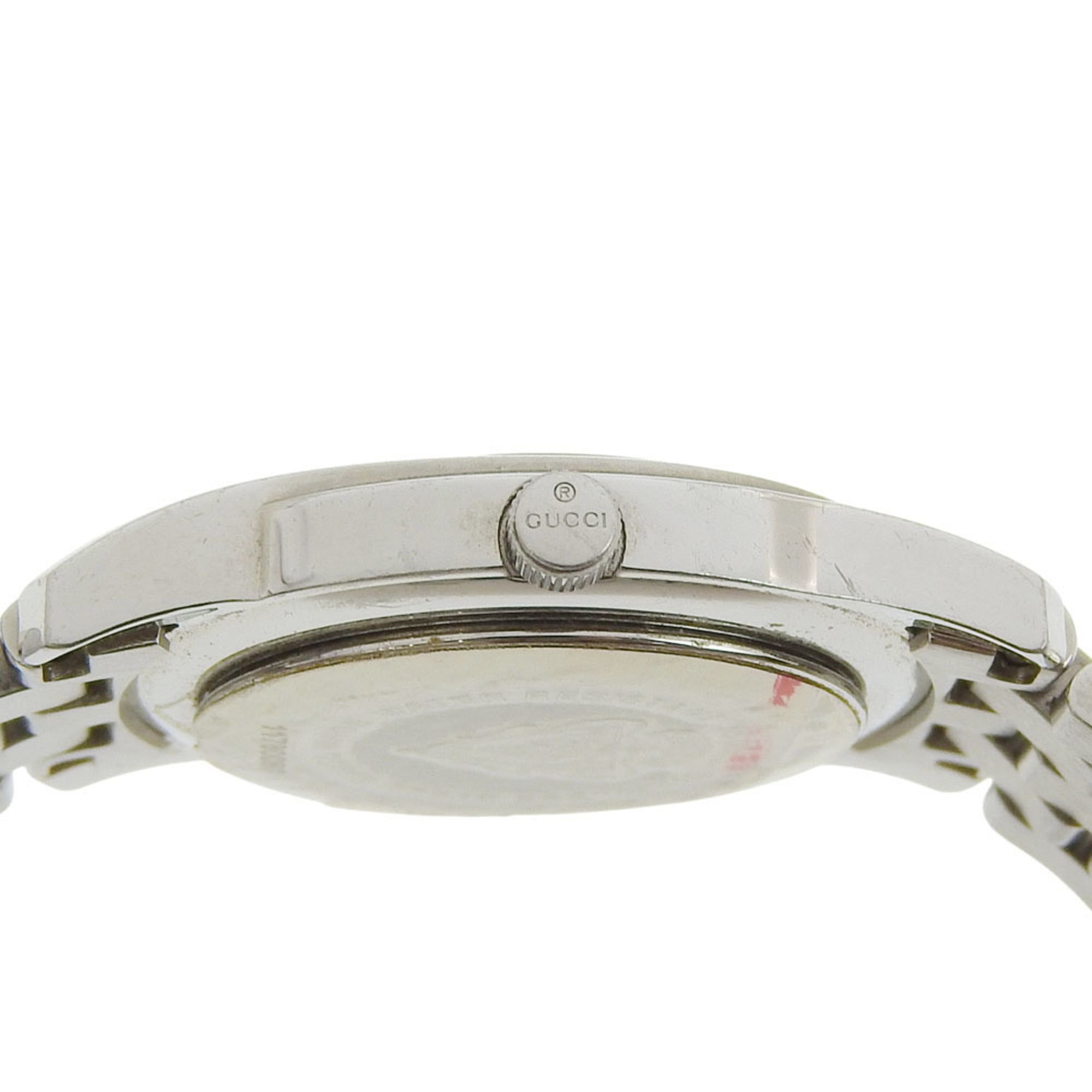Gucci 5500L roestvrijstalen analoog quartzhorloge met witte parelmoeren wijzerplaat voor dames